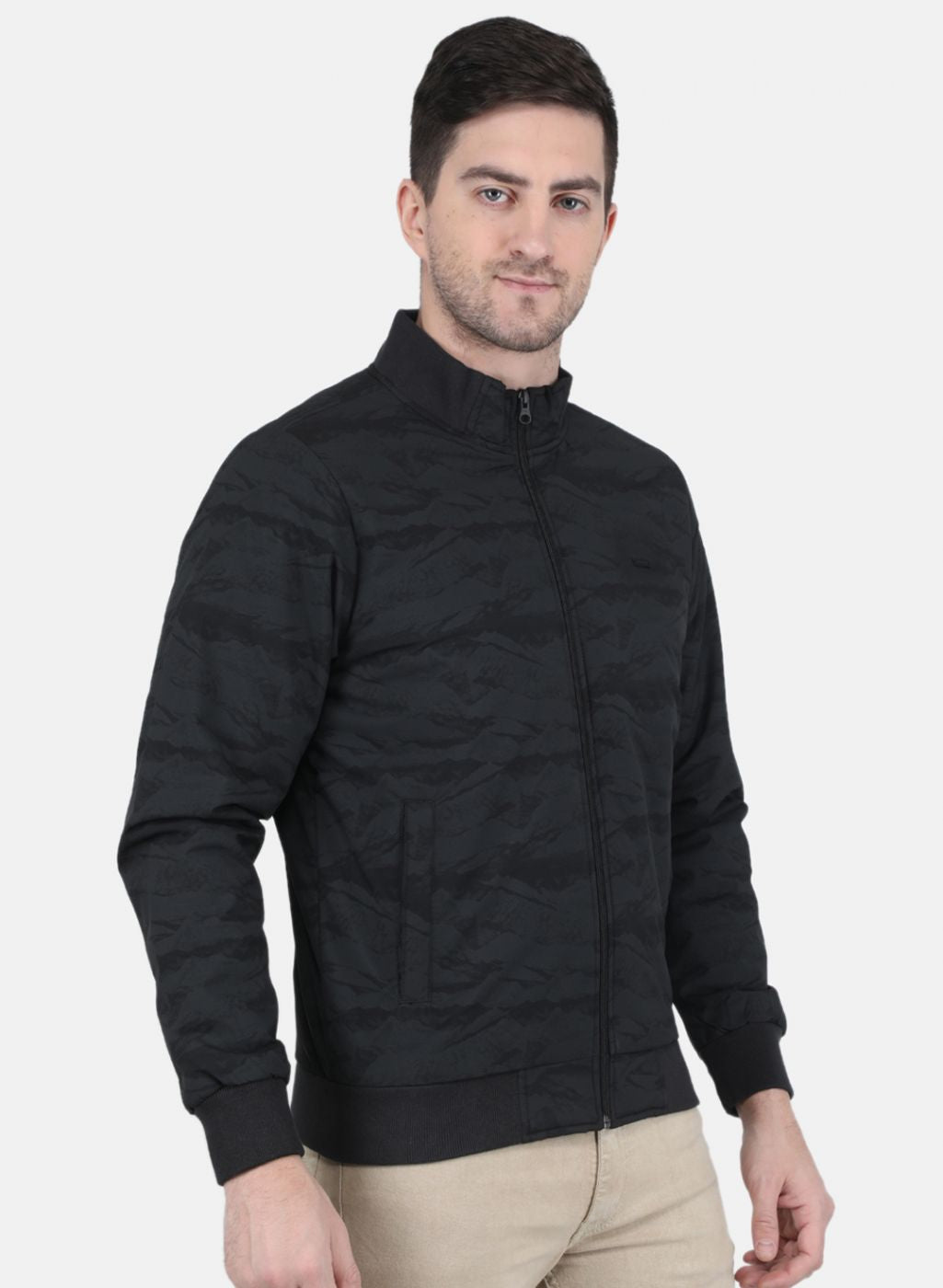 Men Black Solid Jacket