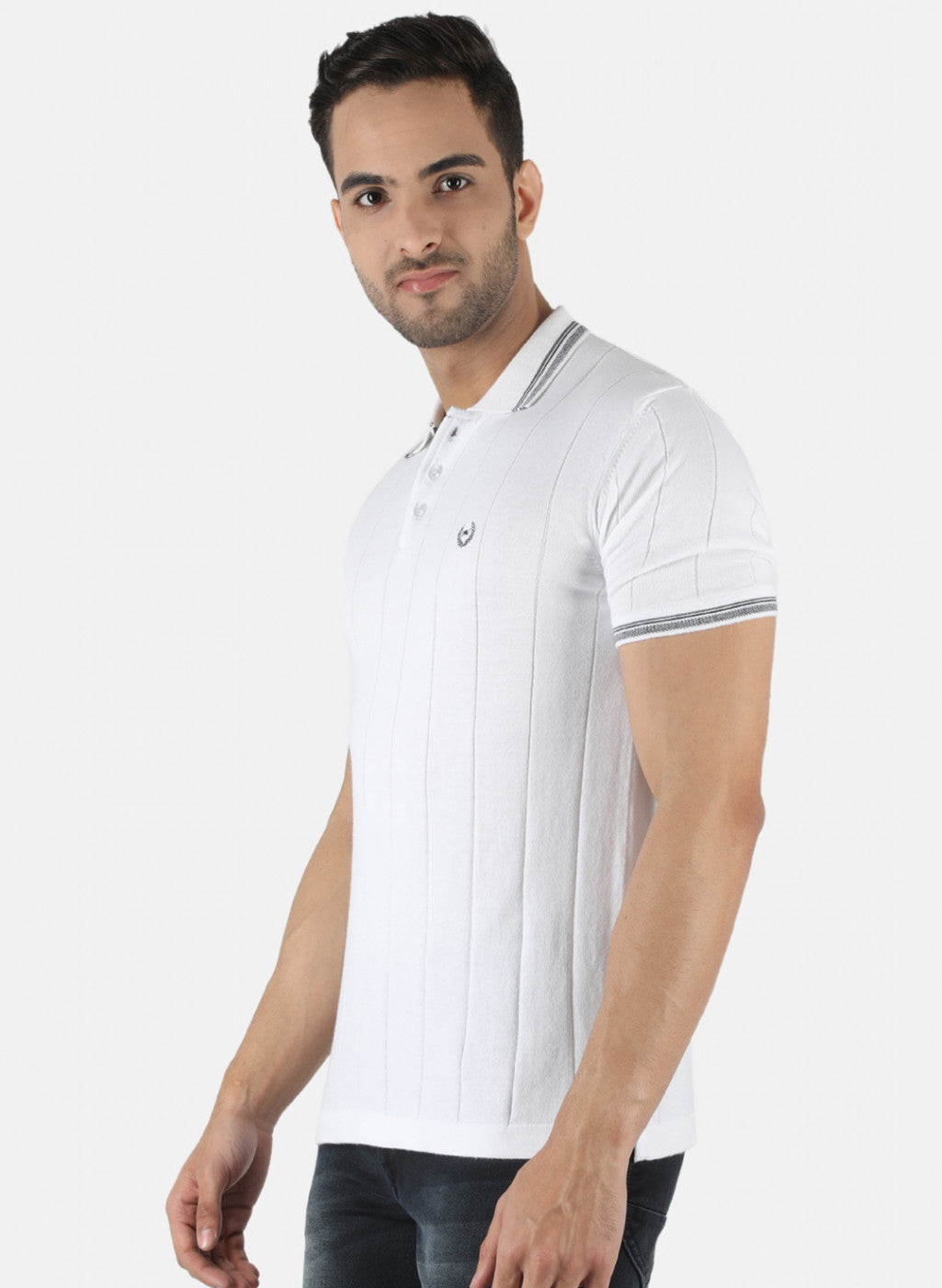 Men White Printed T-Shirt