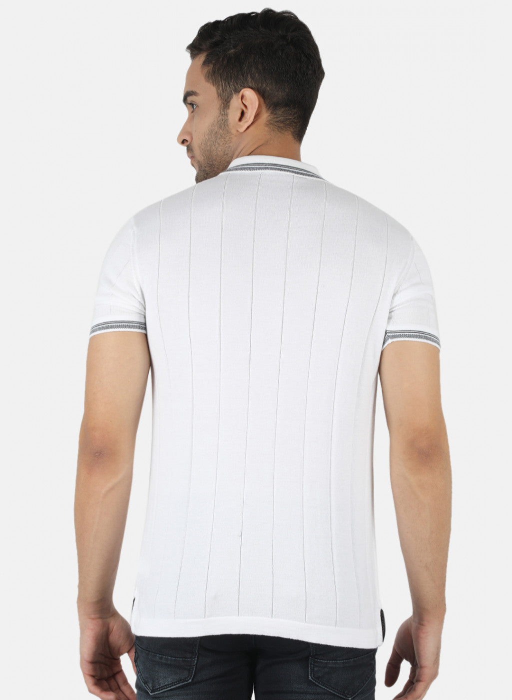 Men White Printed T-Shirt