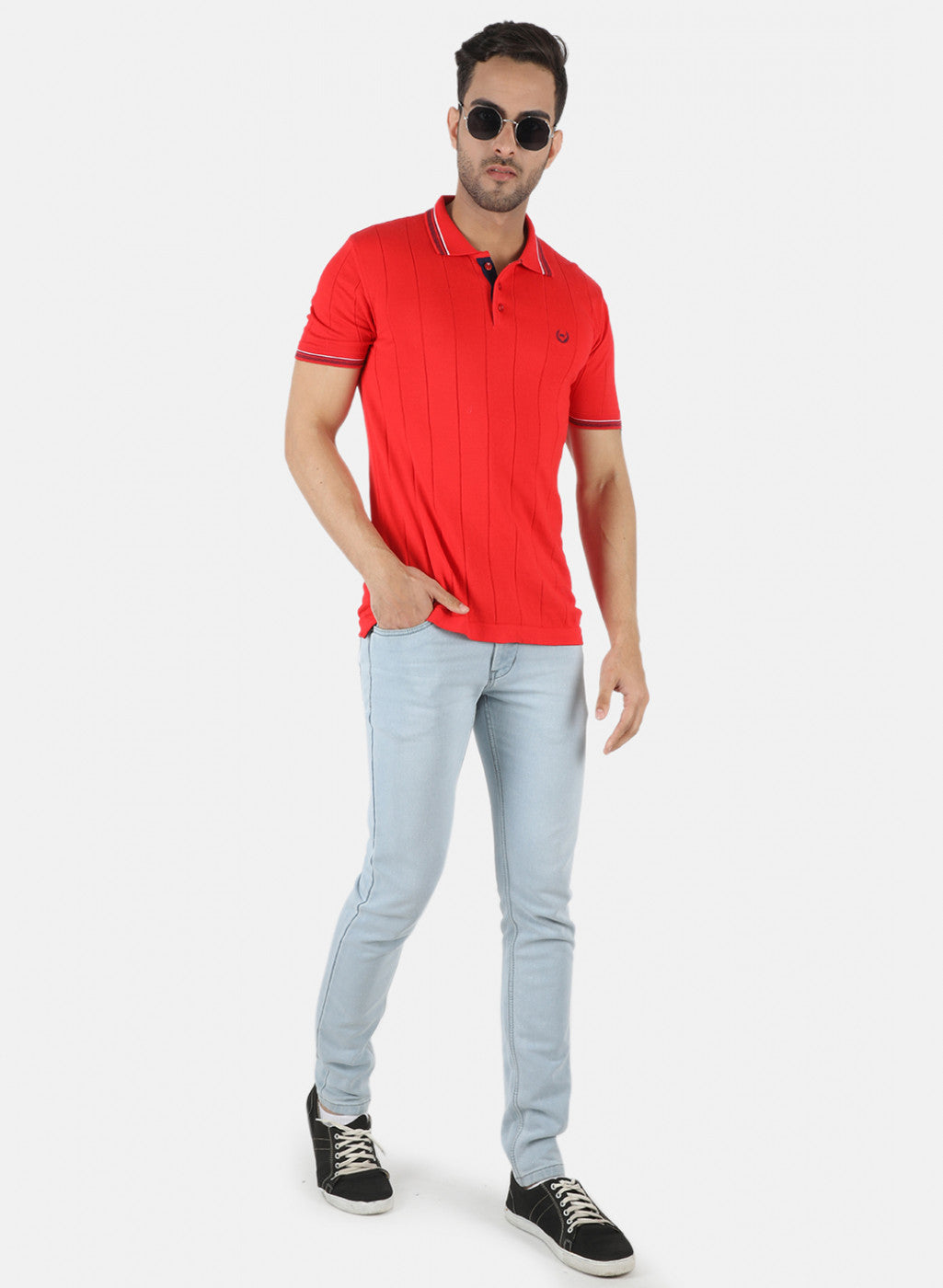 Men Red Printed T-Shirt