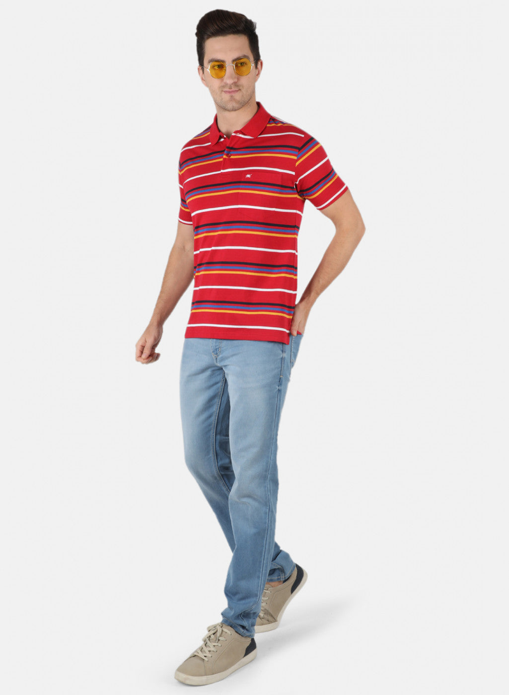 Men Red Stripe T-Shirt