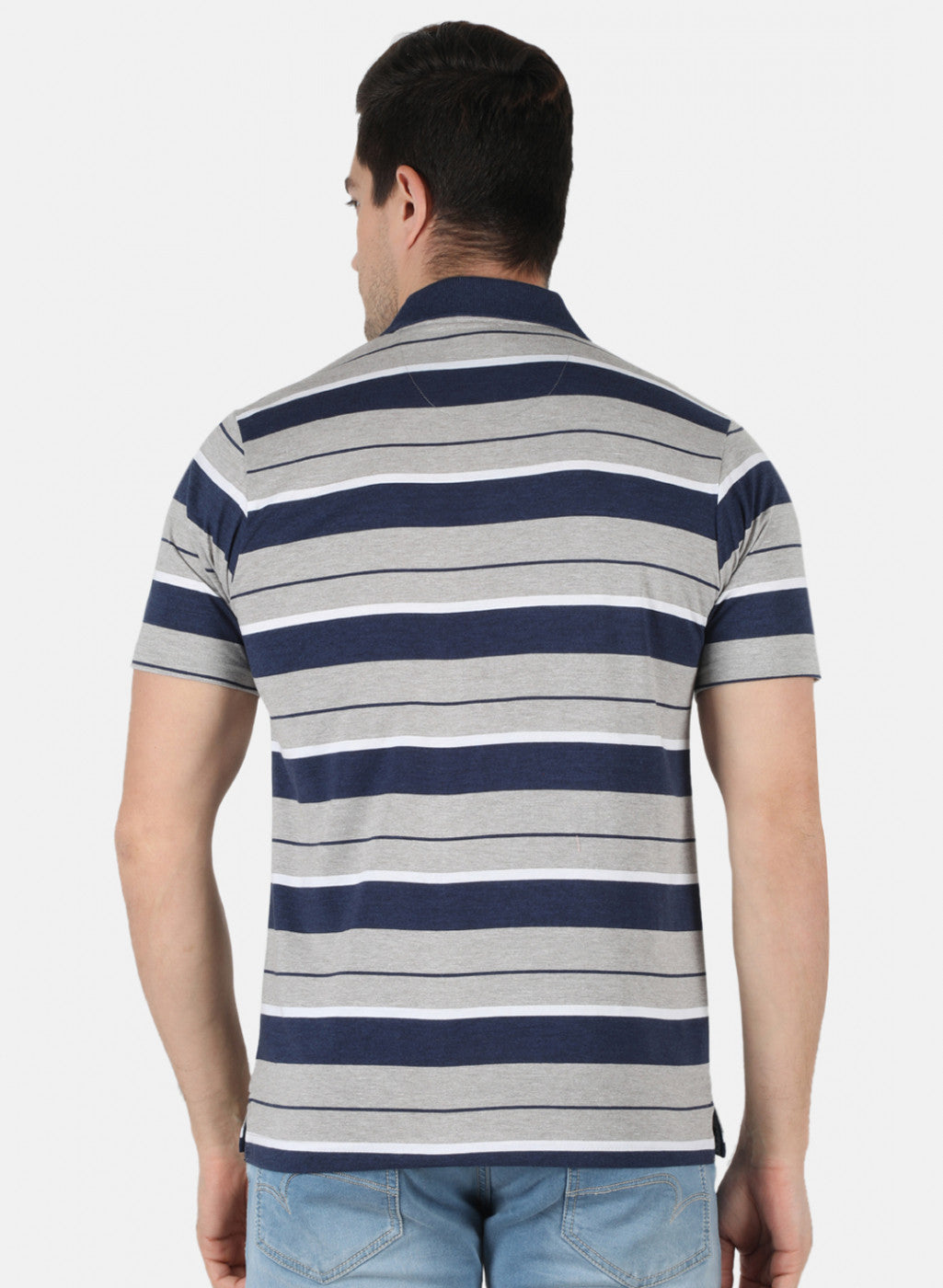 Men Blue Stripe T-Shirt