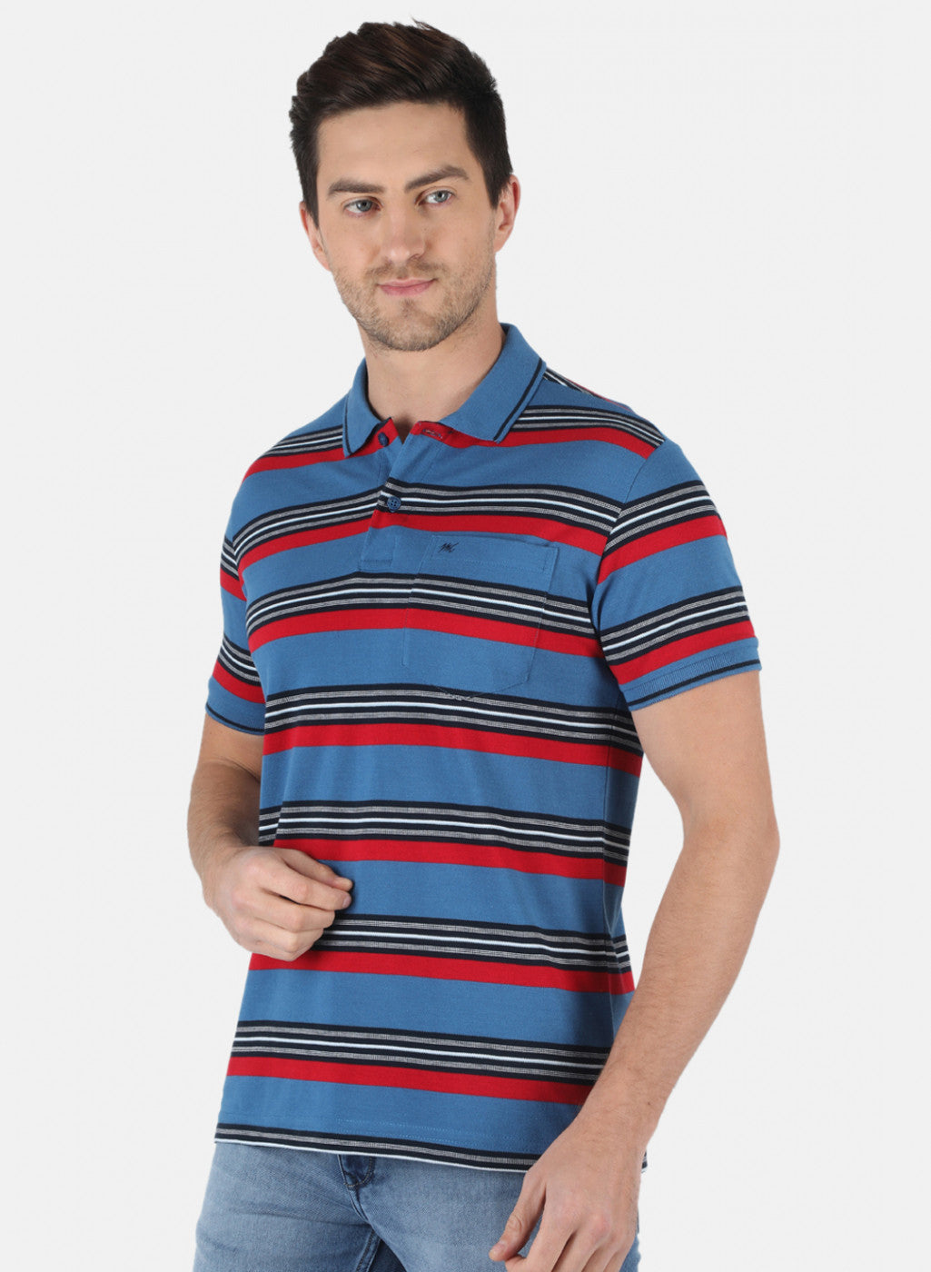 Men Blue Stripe T-Shirt