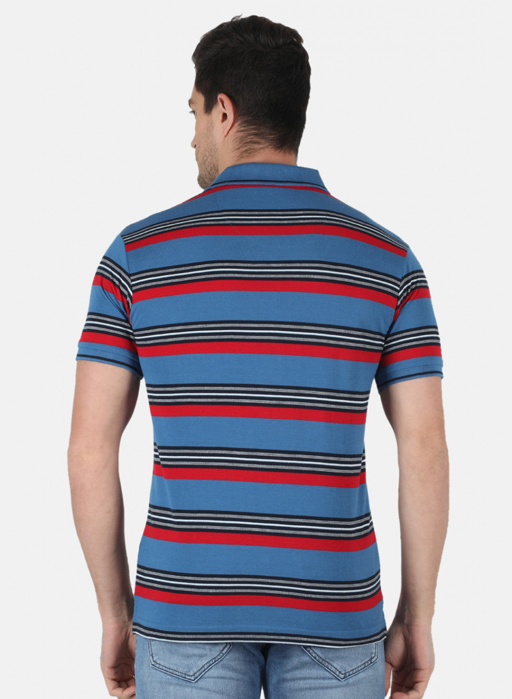 Men Blue Stripe T-Shirt