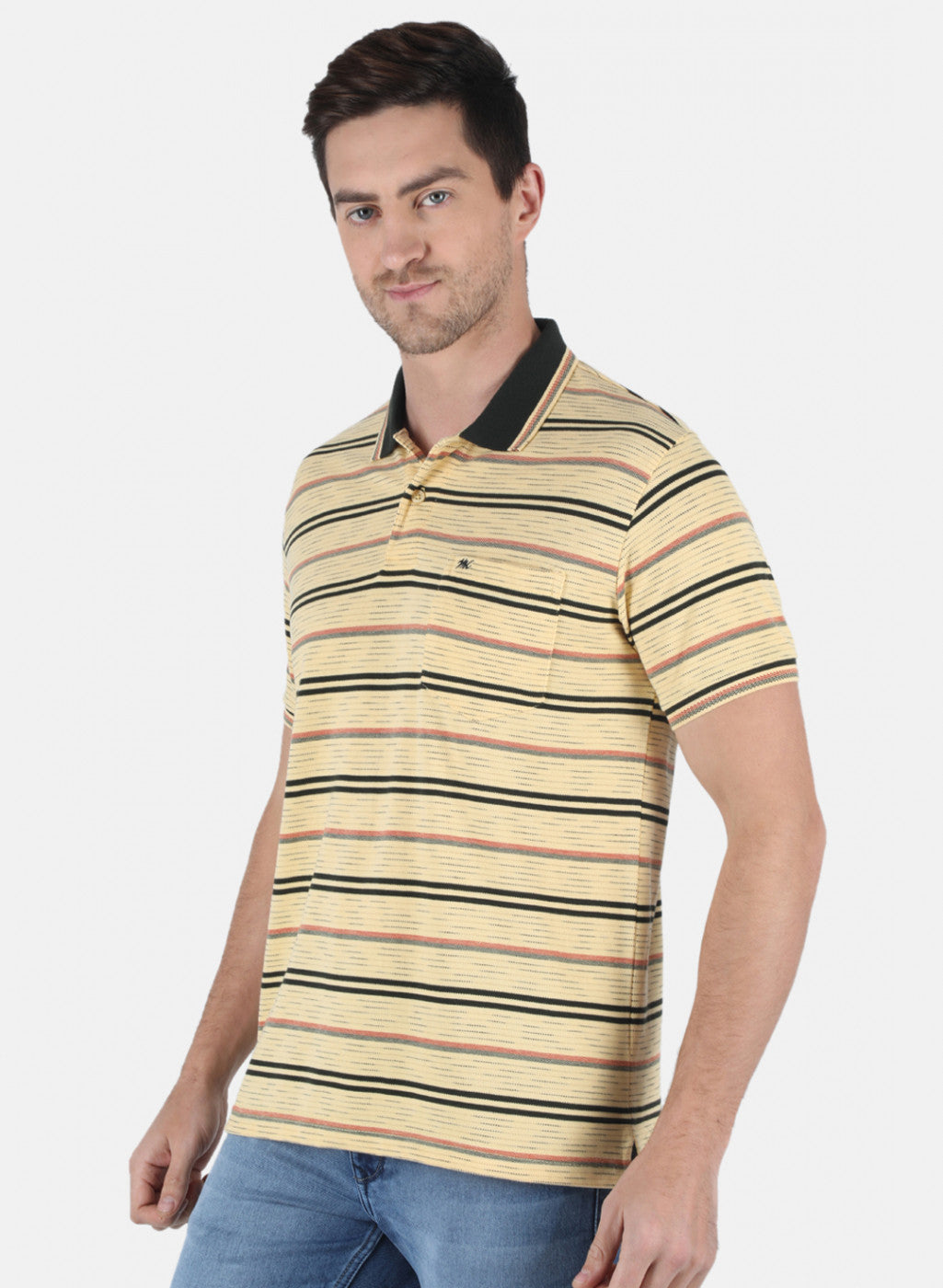 Men Yellow Stripe T-Shirt