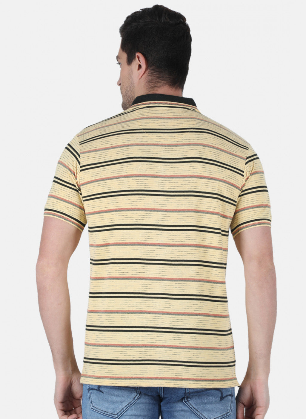 Men Yellow Stripe T-Shirt