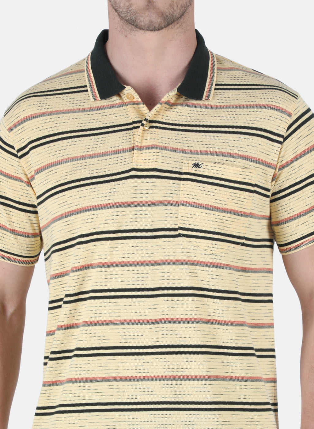 Men Yellow Stripe T-Shirt