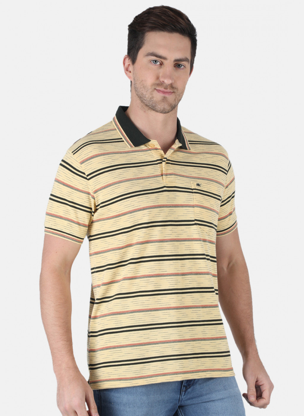 Men Yellow Stripe T-Shirt