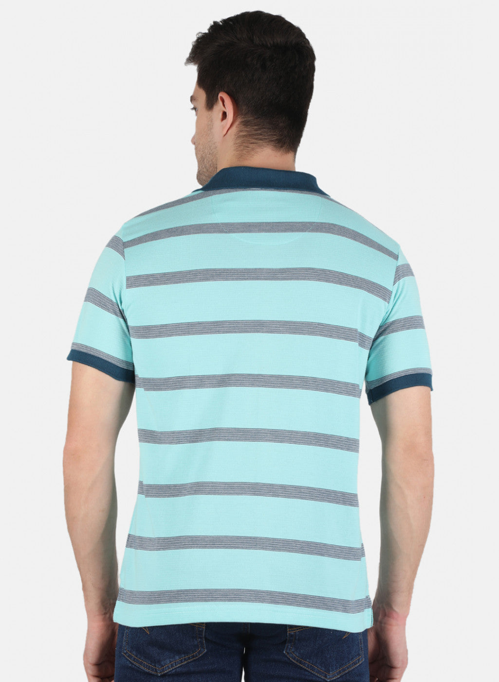 Men Blue Stripe T-Shirt