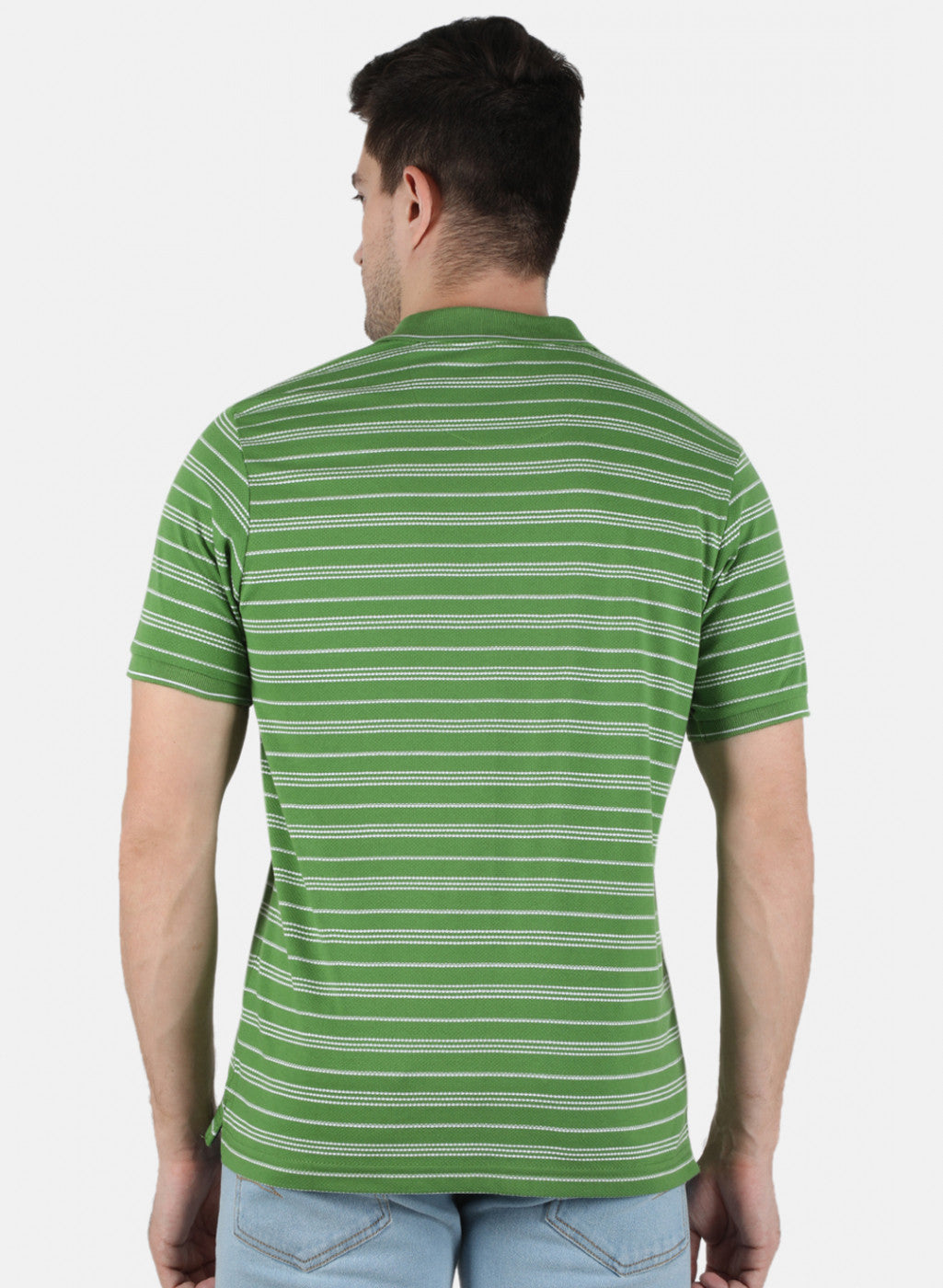 Men Green Stripe T-Shirt