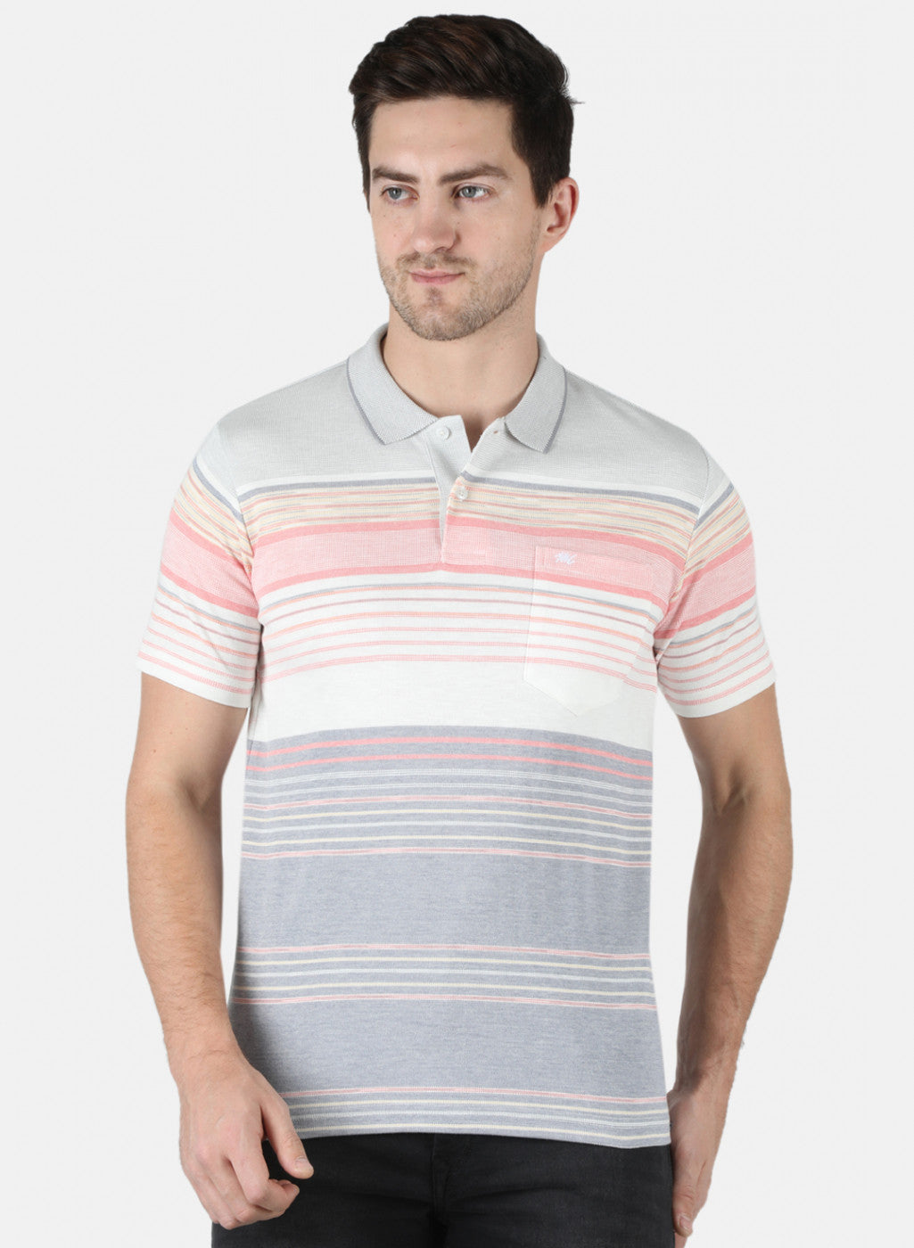 Men Pink Stripe T-Shirt