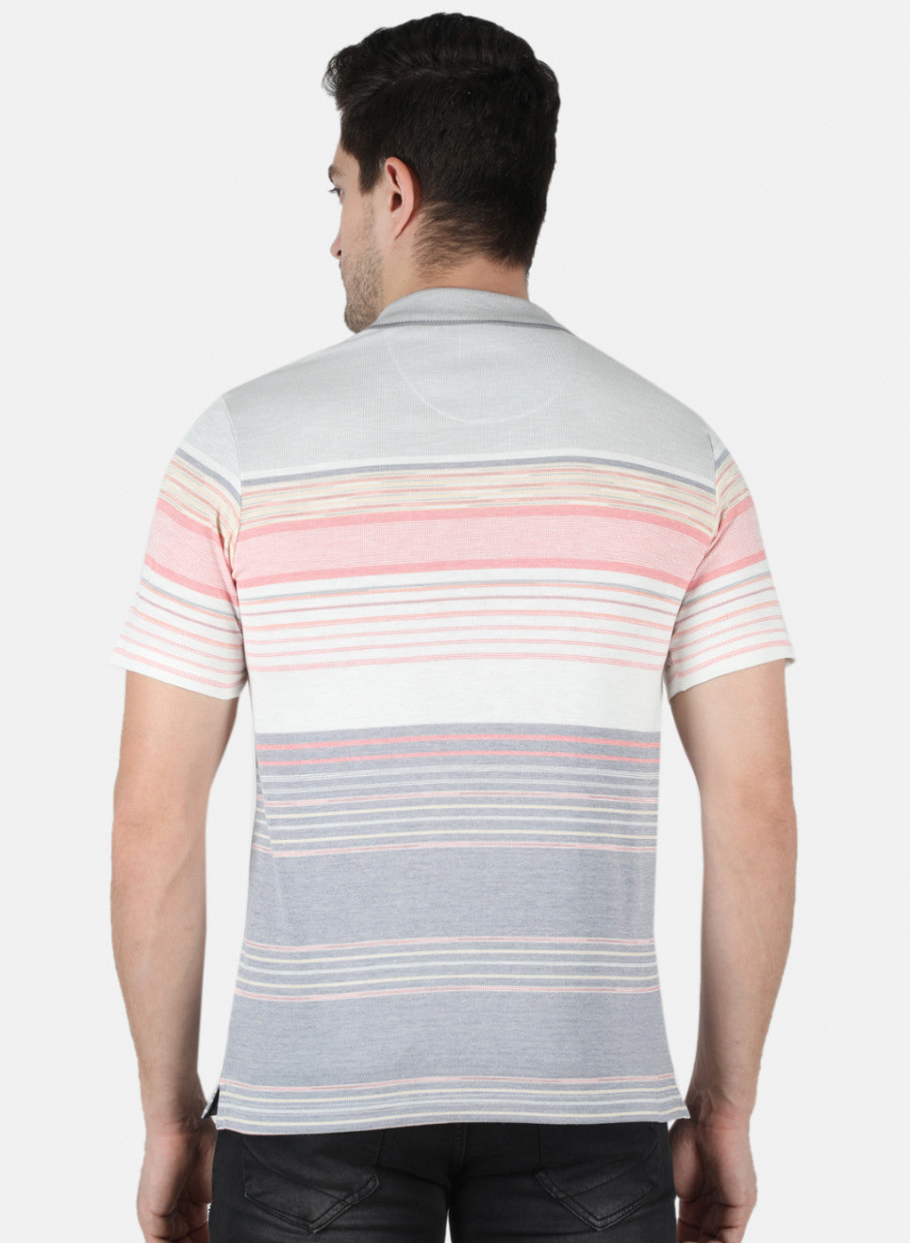 Men Pink Stripe T-Shirt