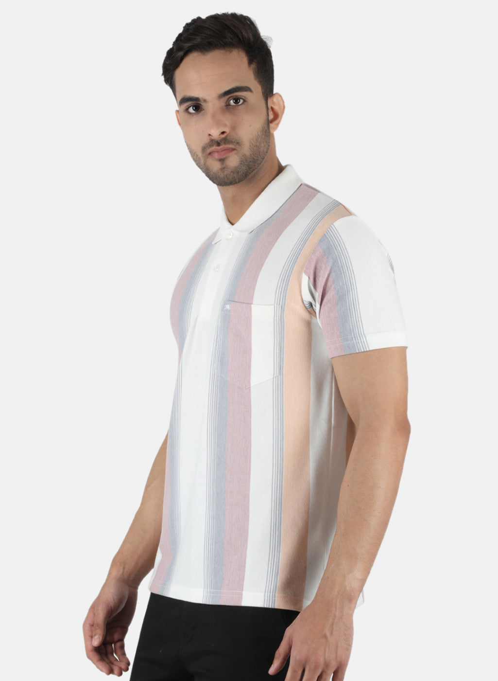 Men Maroon Stripe T-Shirt