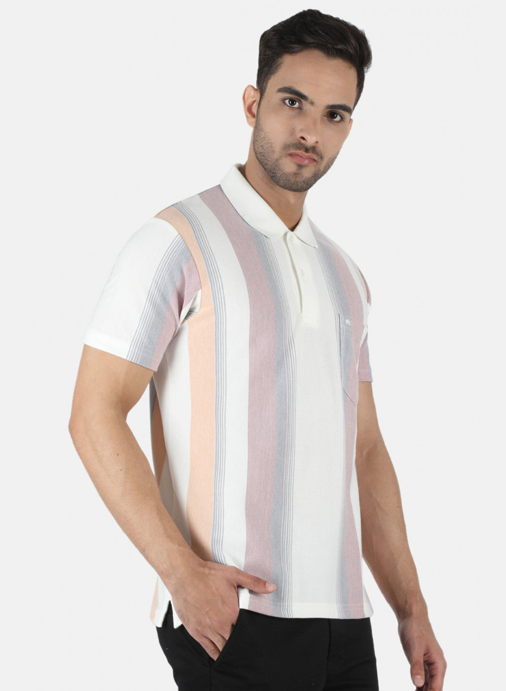 Men Maroon Stripe T-Shirt