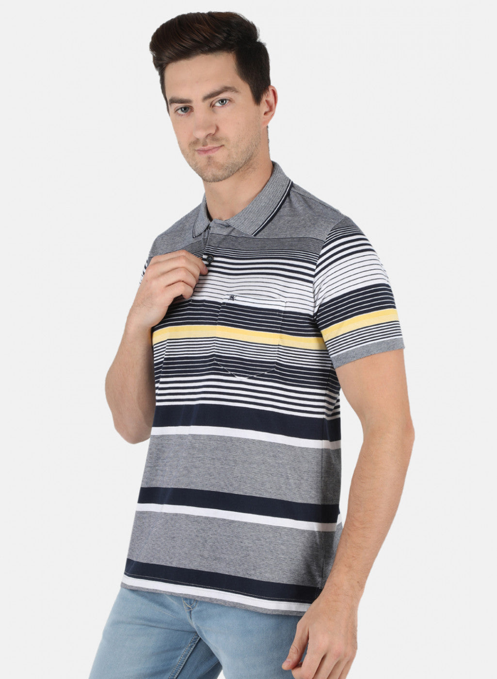 Men Multicolor Stripe T-Shirt