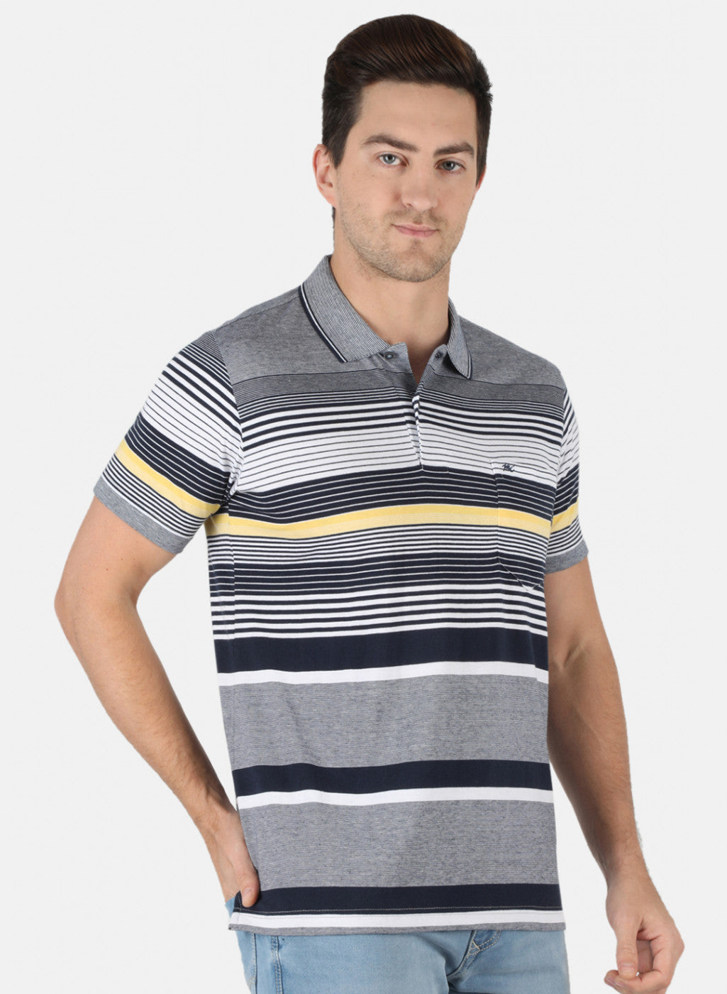 Men Multicolor Stripe T-Shirt