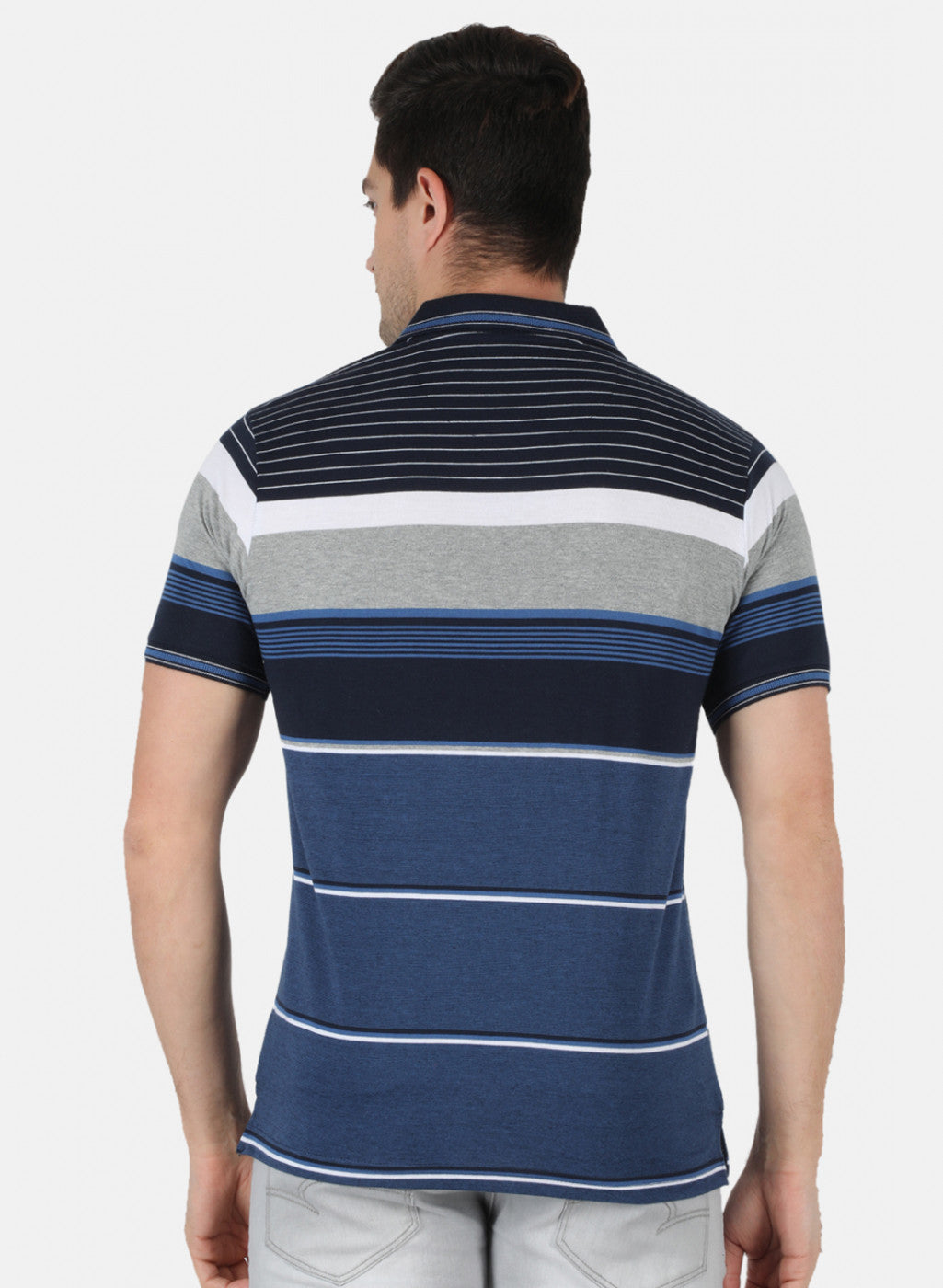 Men Blue Stripe T-Shirt