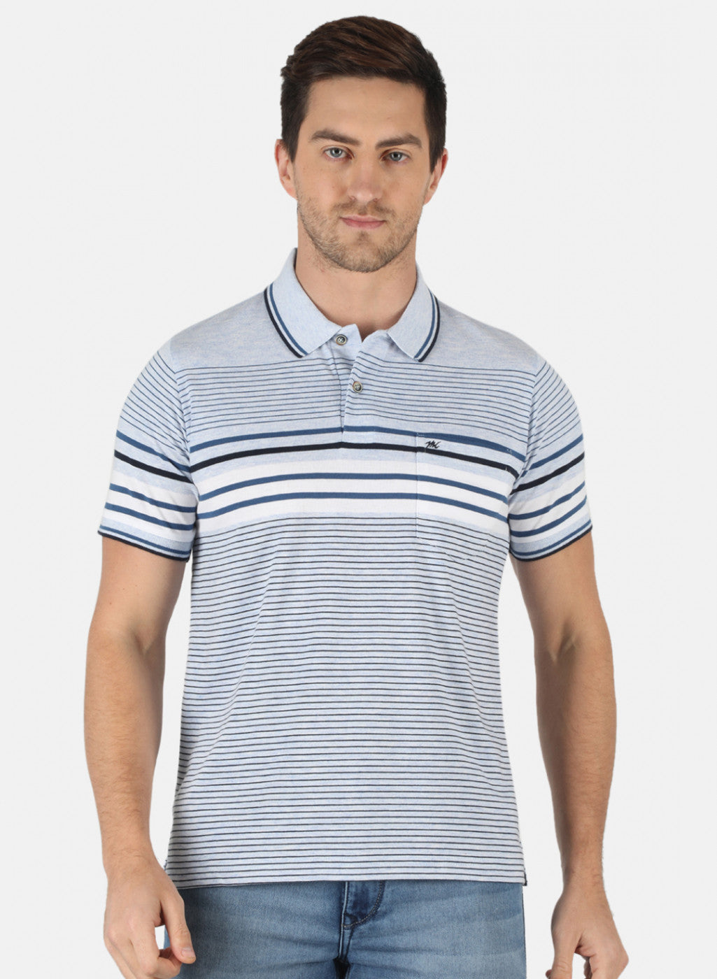 Men Blue Stripe T-Shirt