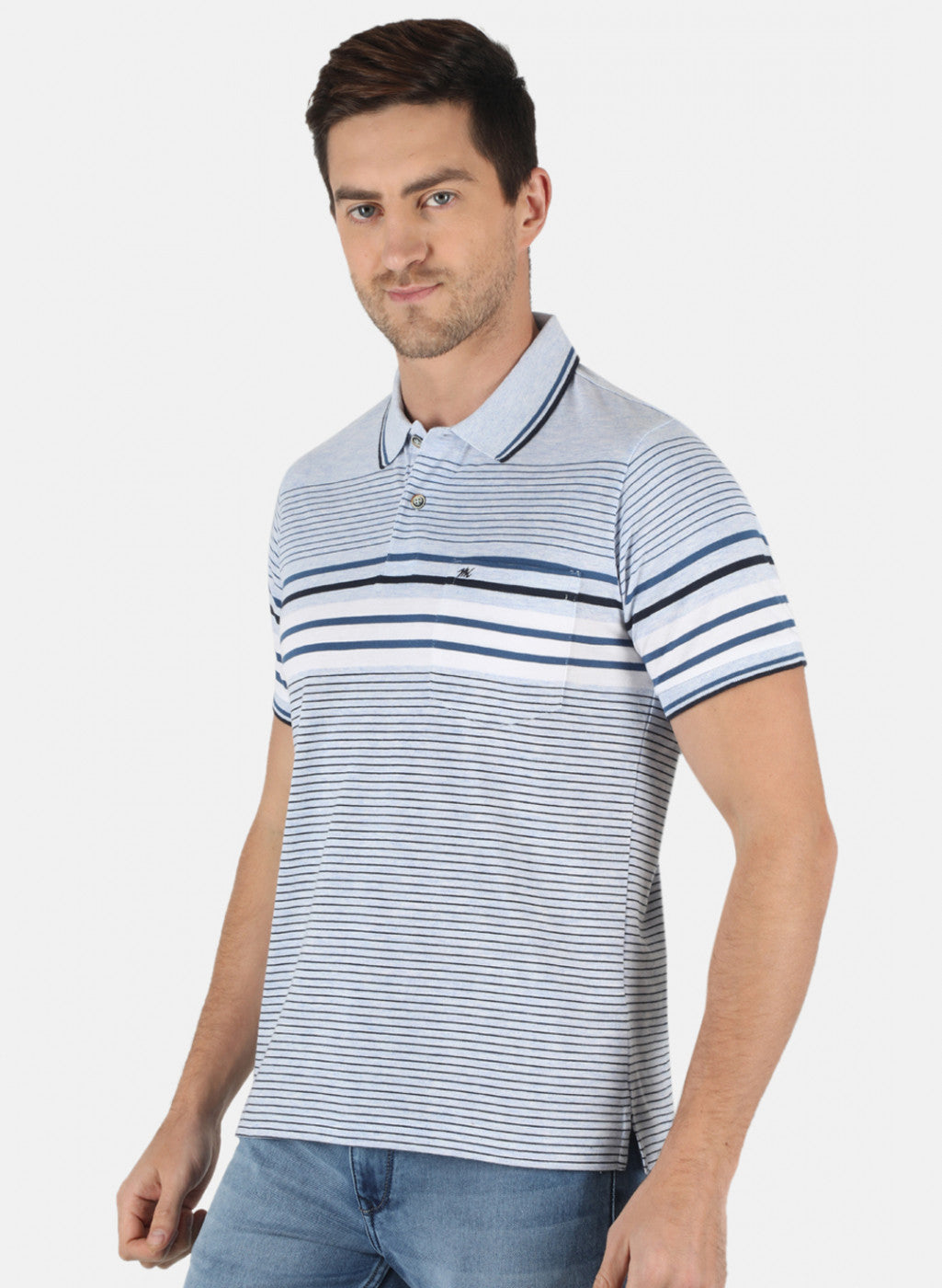 Men Blue Stripe T-Shirt