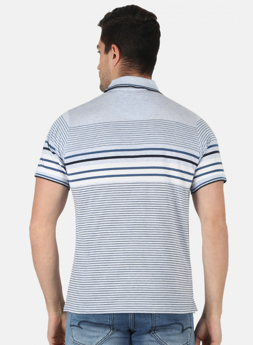 Men Blue Stripe T-Shirt