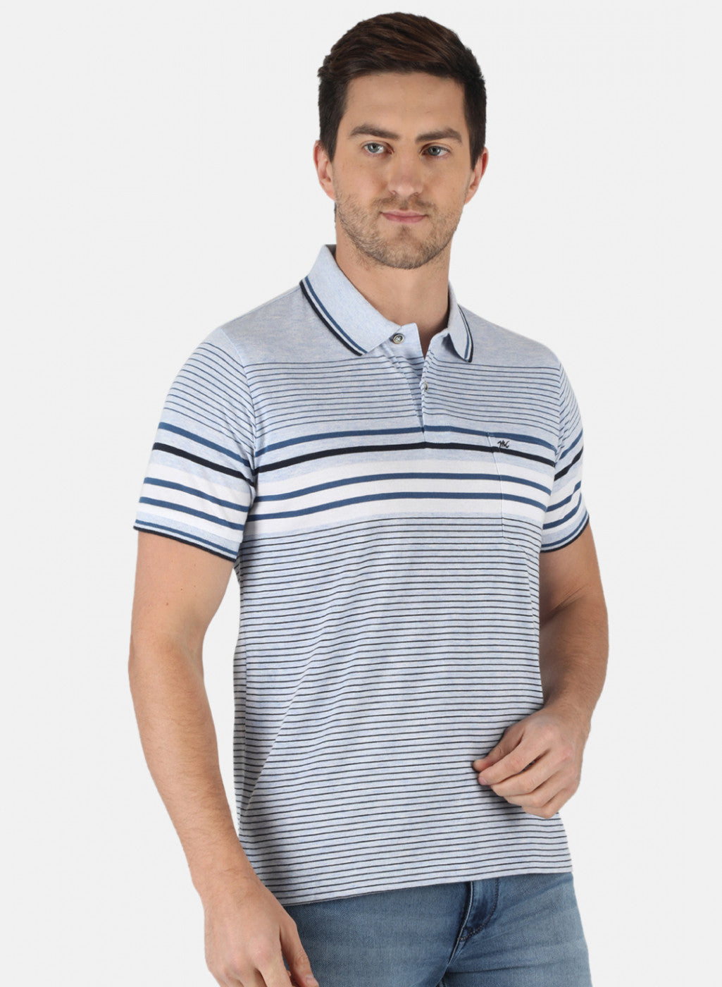 Men Blue Stripe T-Shirt