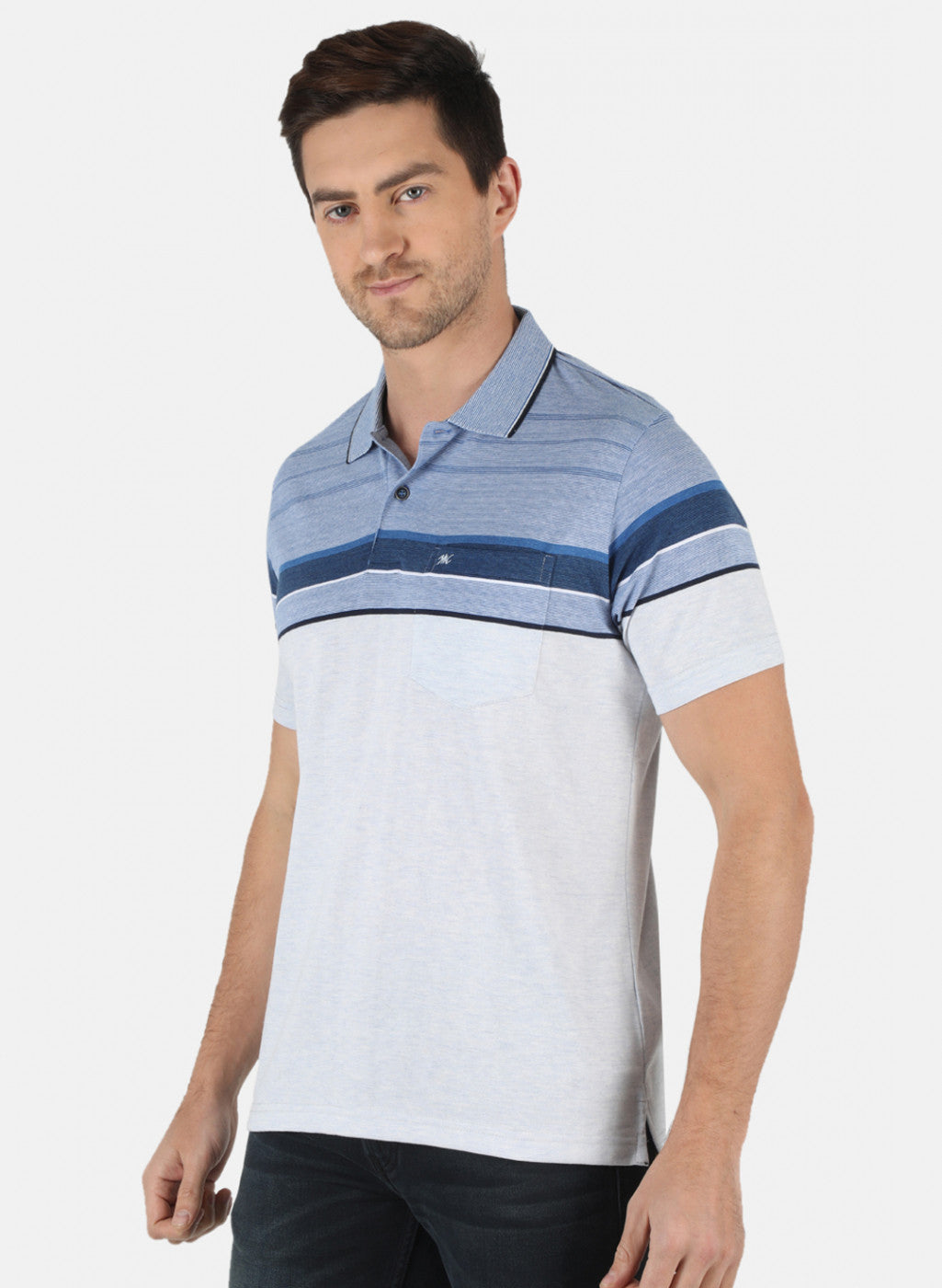 Men Blue Stripe T-Shirt