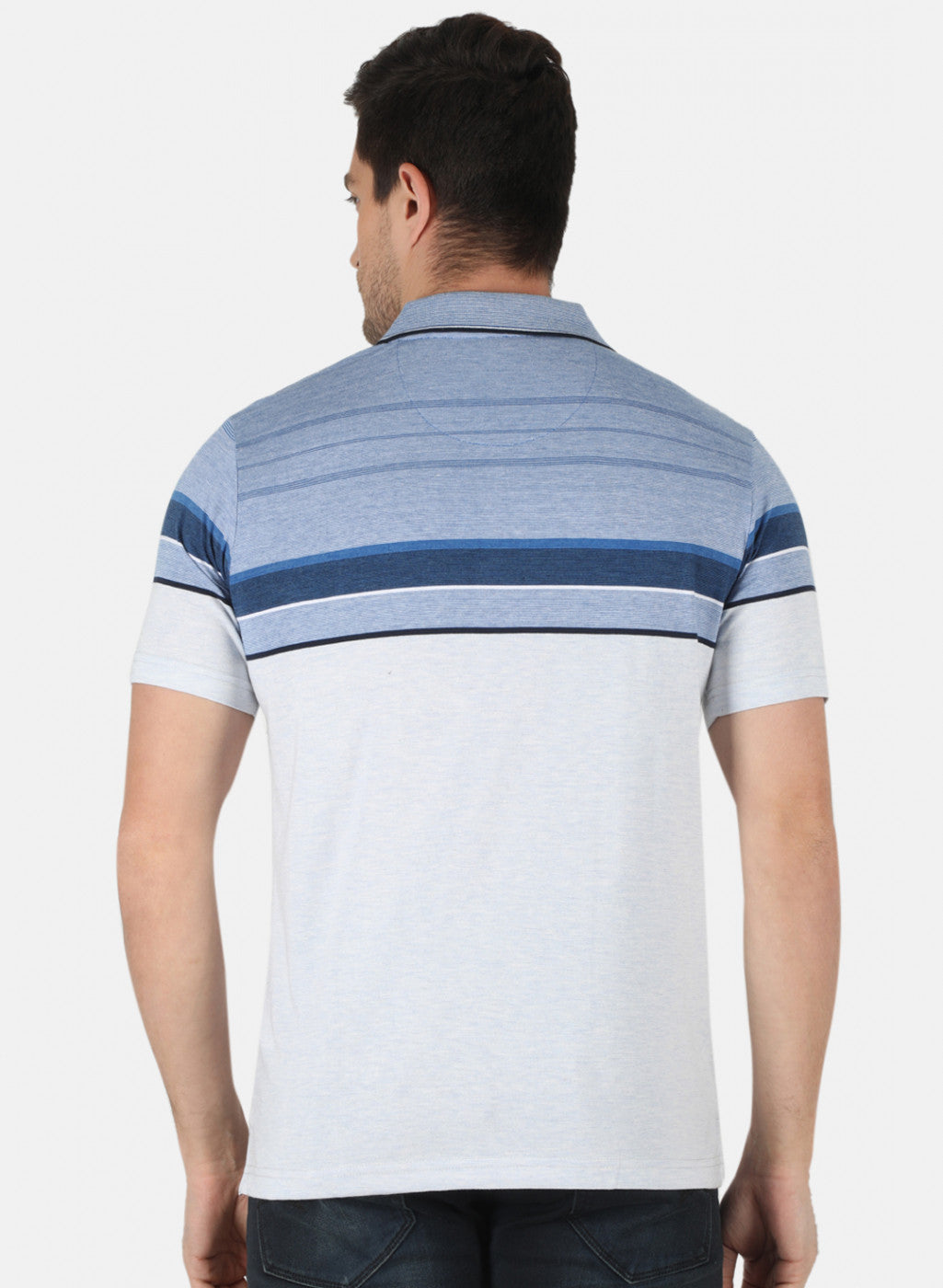 Men Blue Stripe T-Shirt