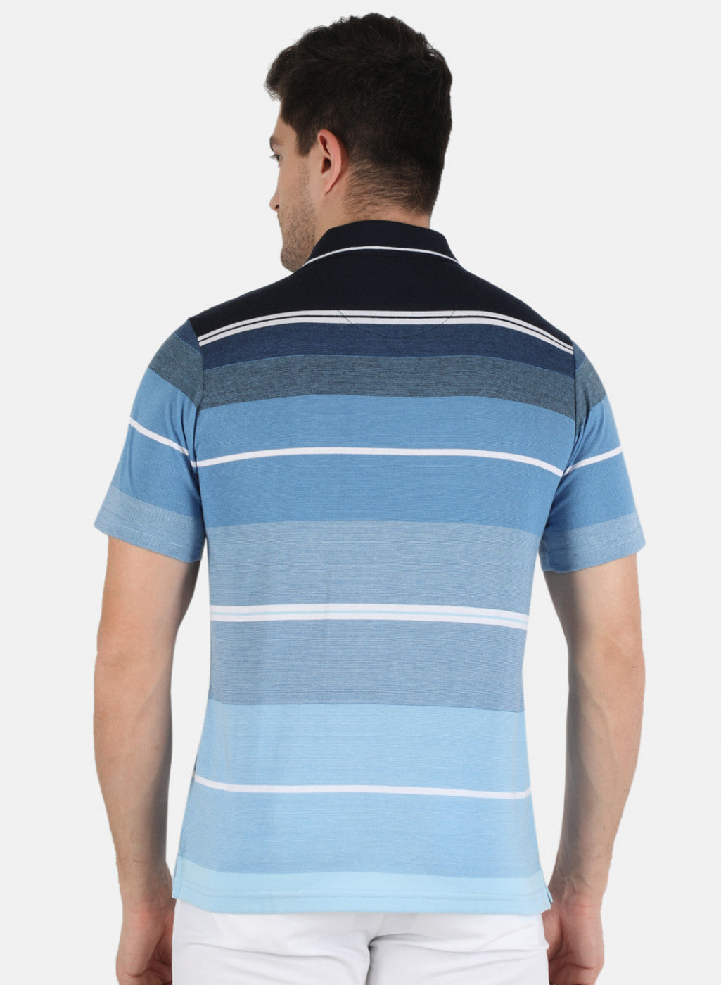 Men Blue Stripe T-Shirt