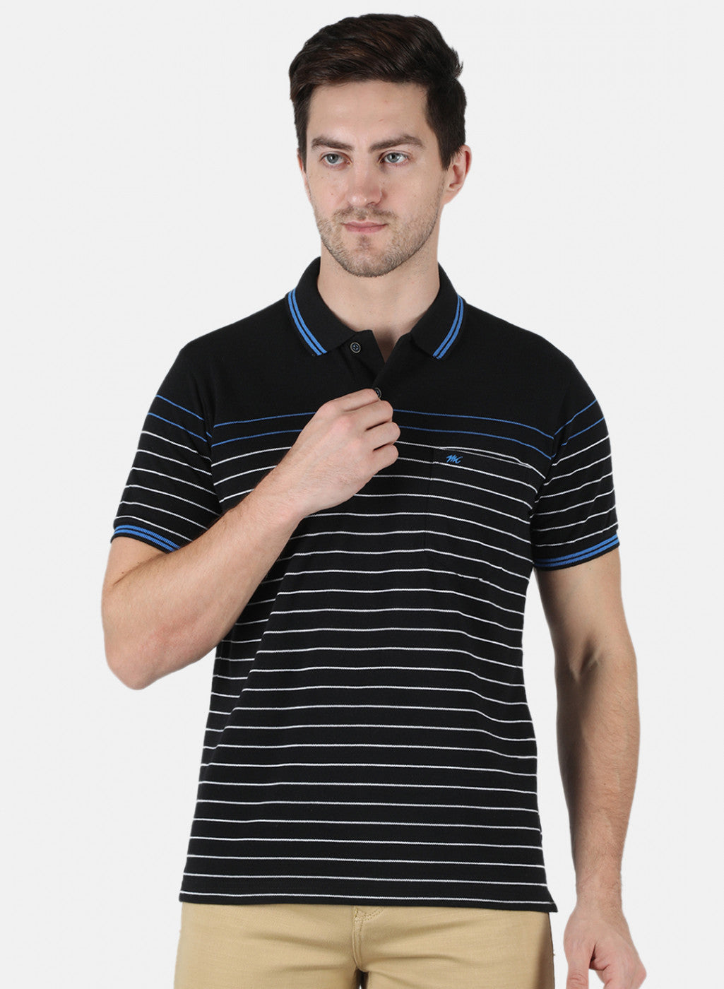 Men Black Stripe T-Shirt