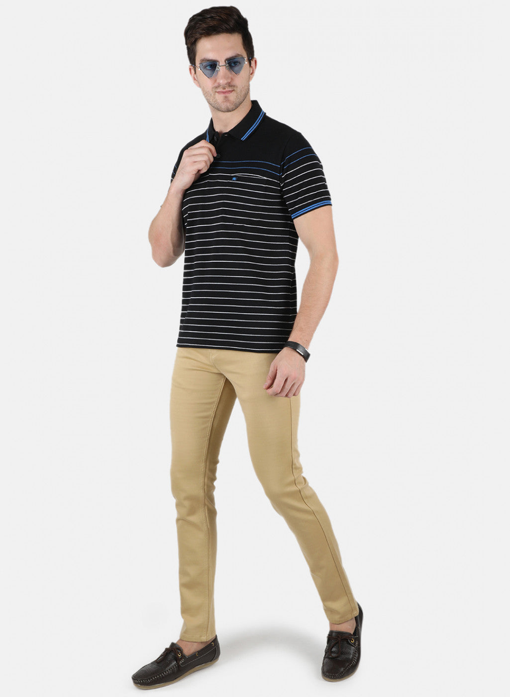 Men Black Stripe T-Shirt