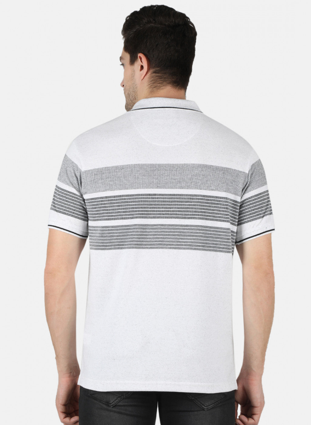 Men Grey Stripe T-Shirt