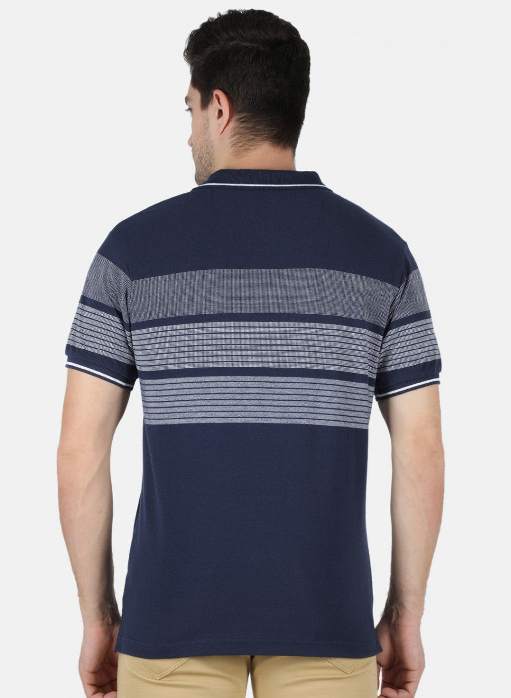 Men Blue Stripe T-Shirt