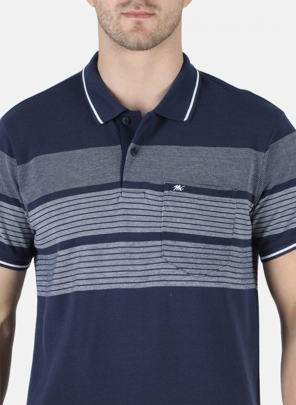 Men Blue Stripe T-Shirt