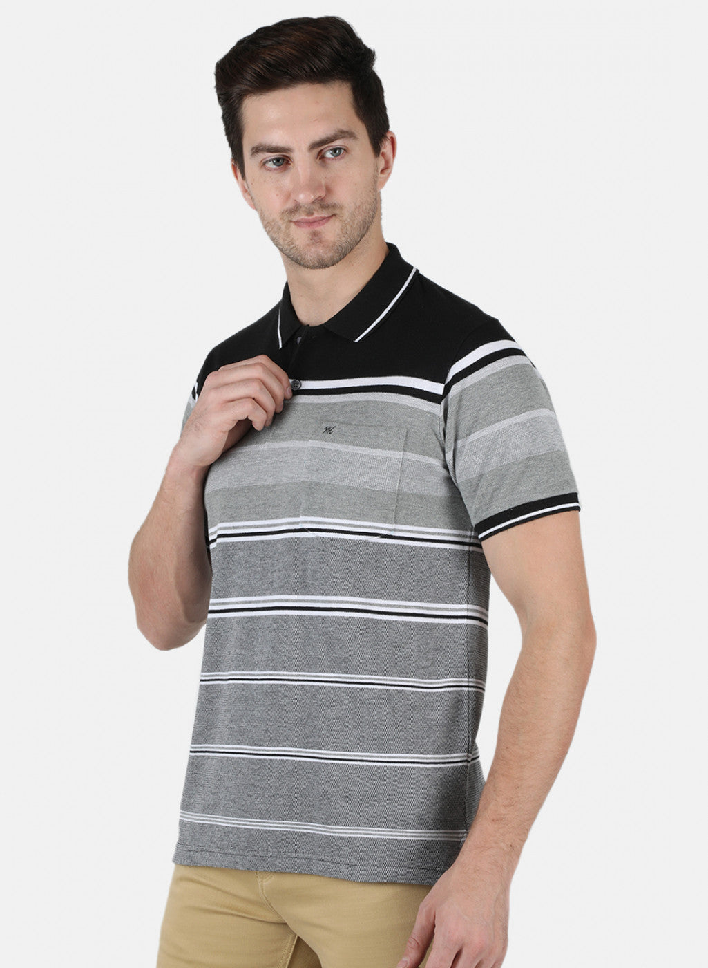 Men Black Stripe T-Shirt