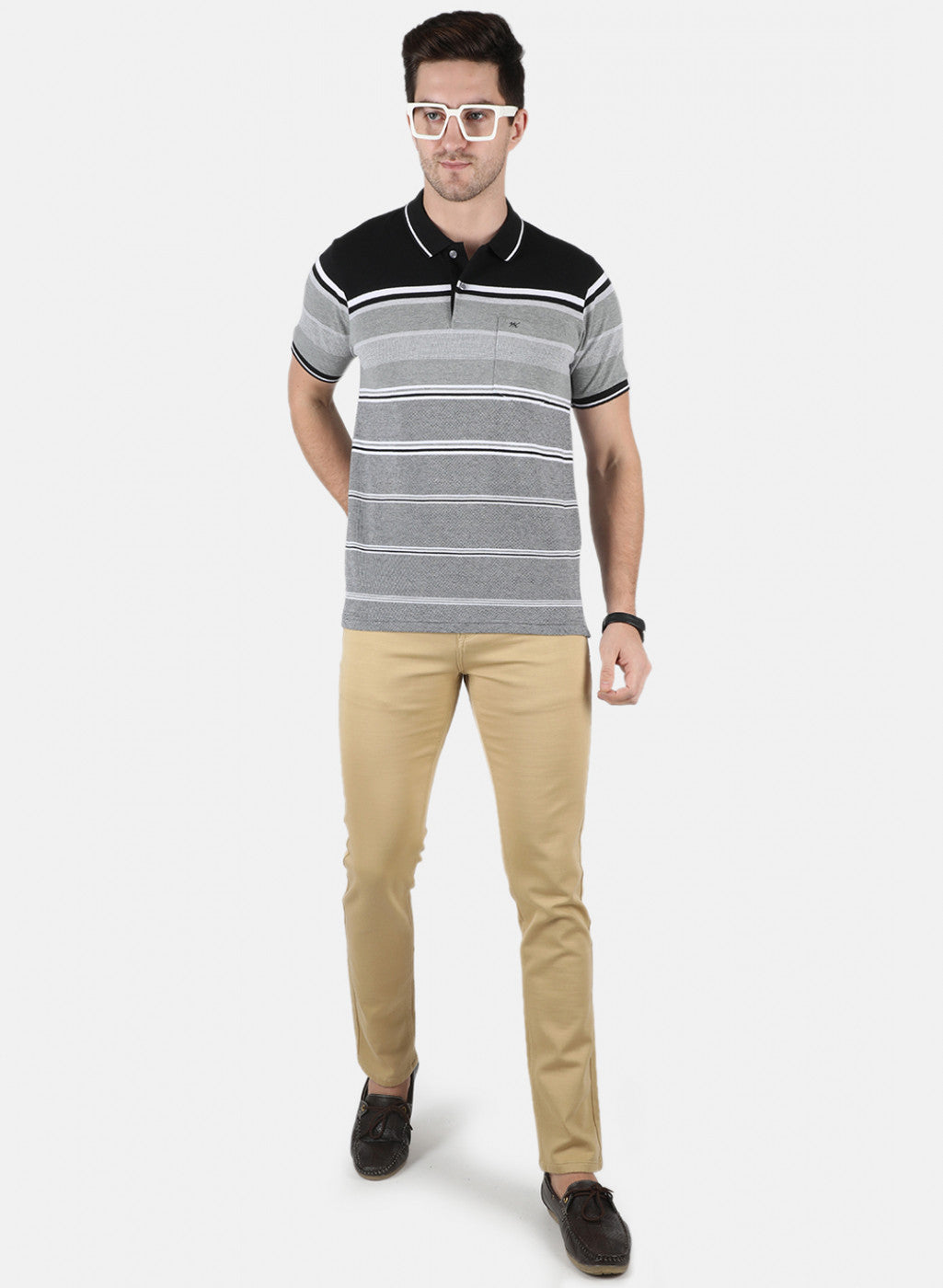 Men Black Stripe T-Shirt