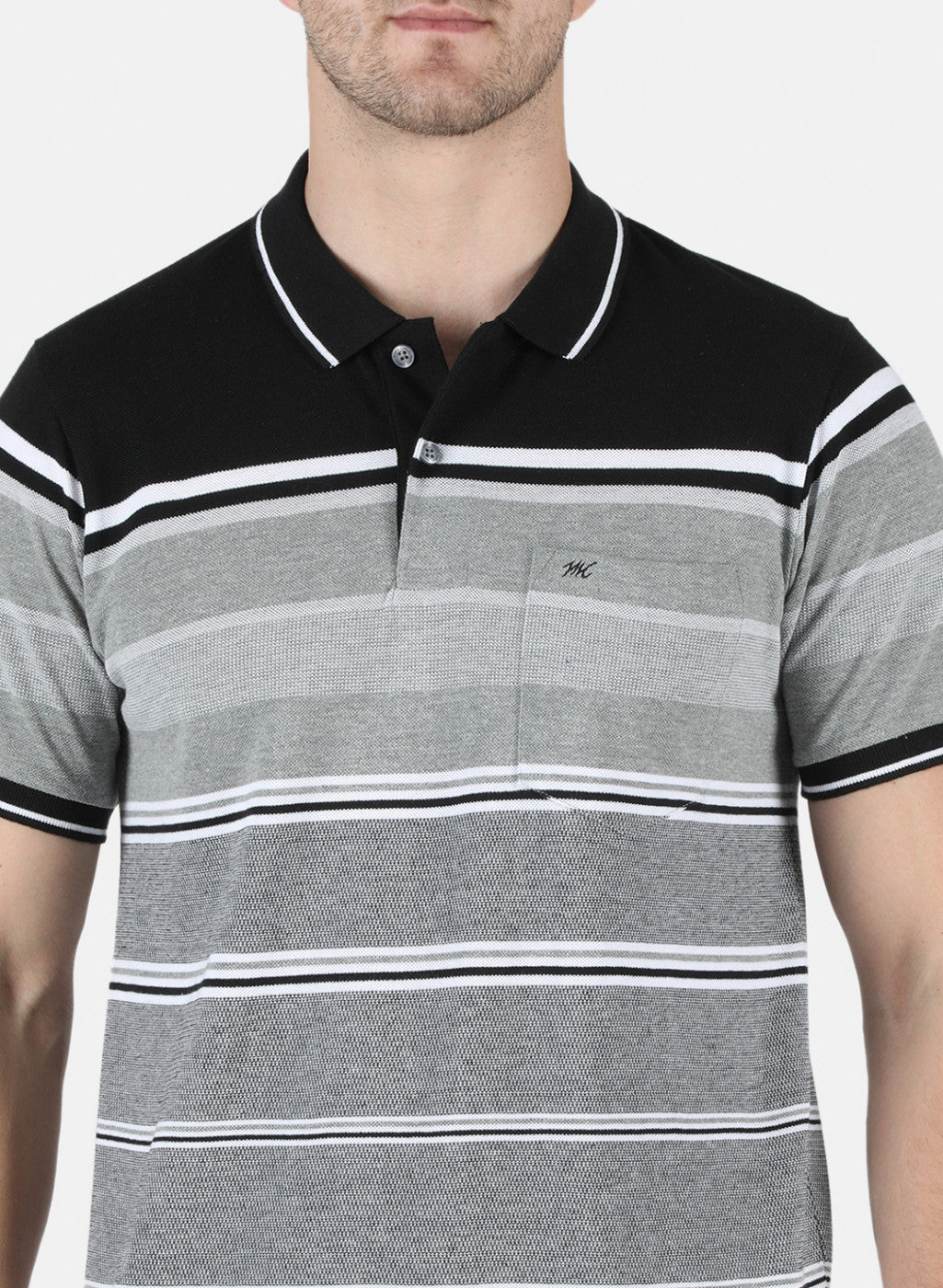 Men Black Stripe T-Shirt