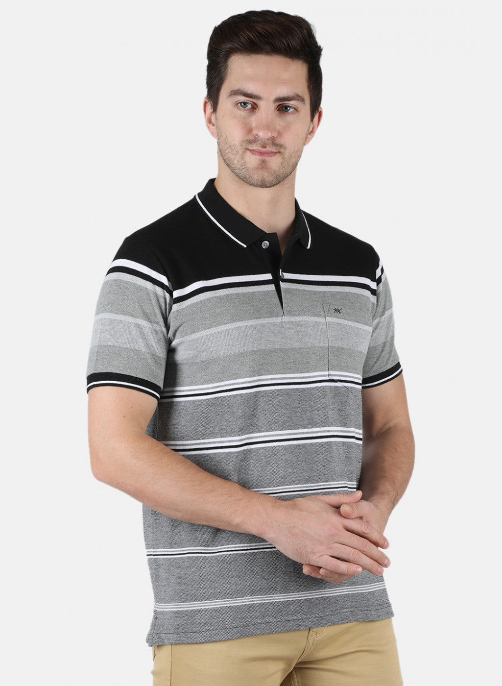 Men Black Stripe T-Shirt