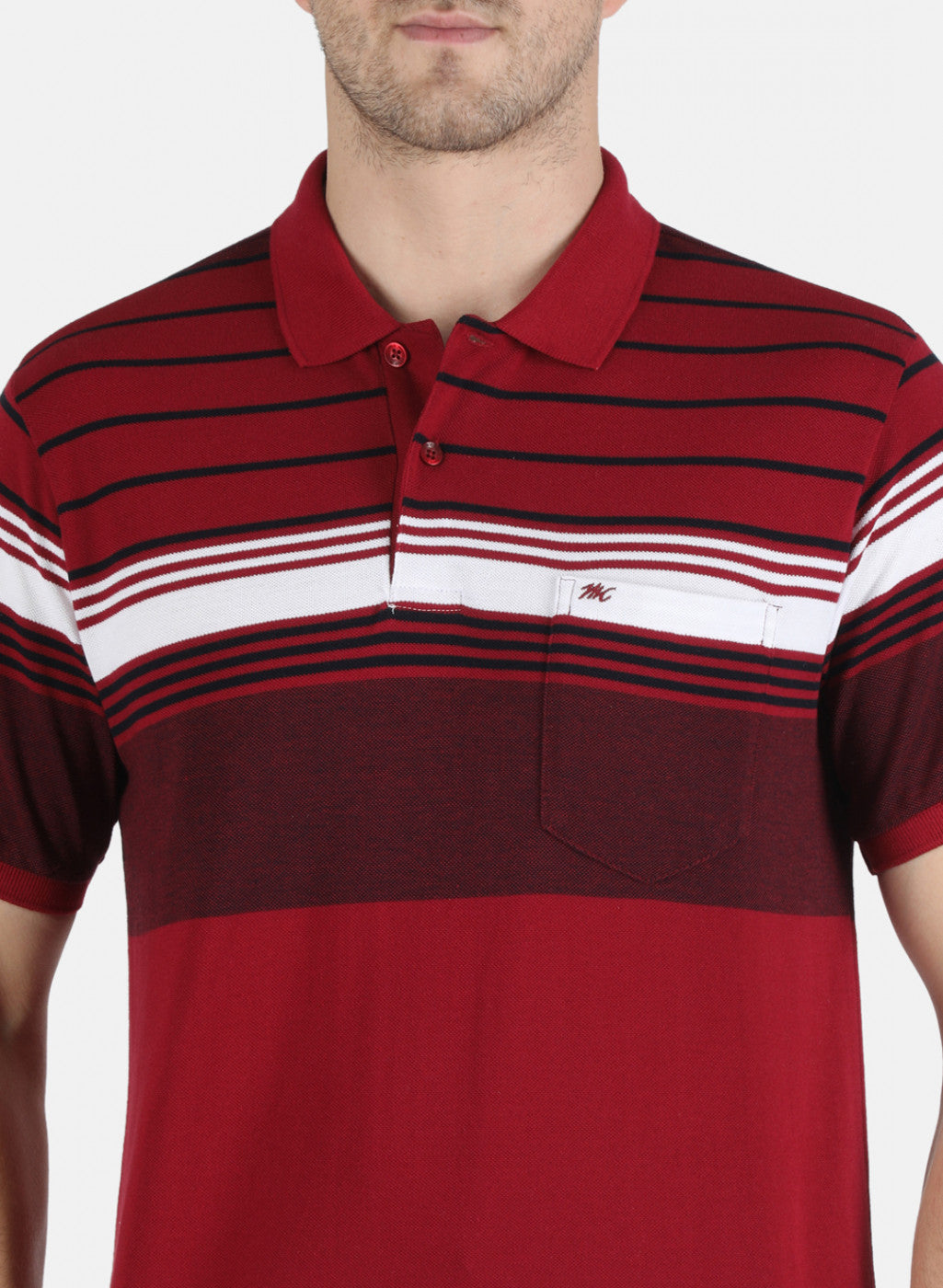 Men Maroon Stripe T-Shirt