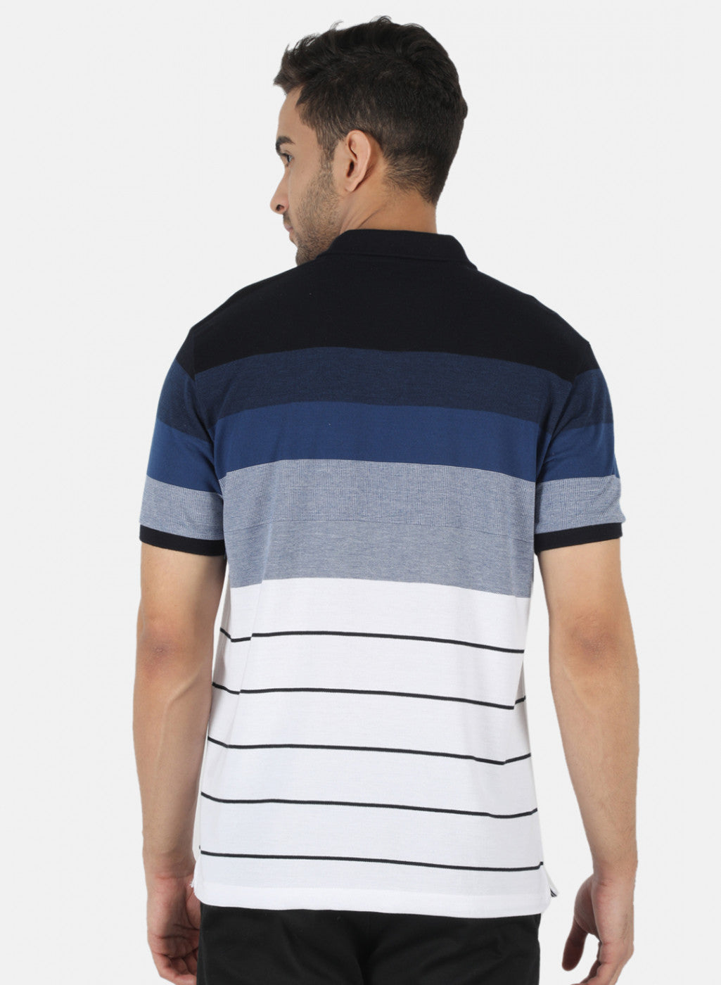 Men NAvy Blue Stripe T-Shirt