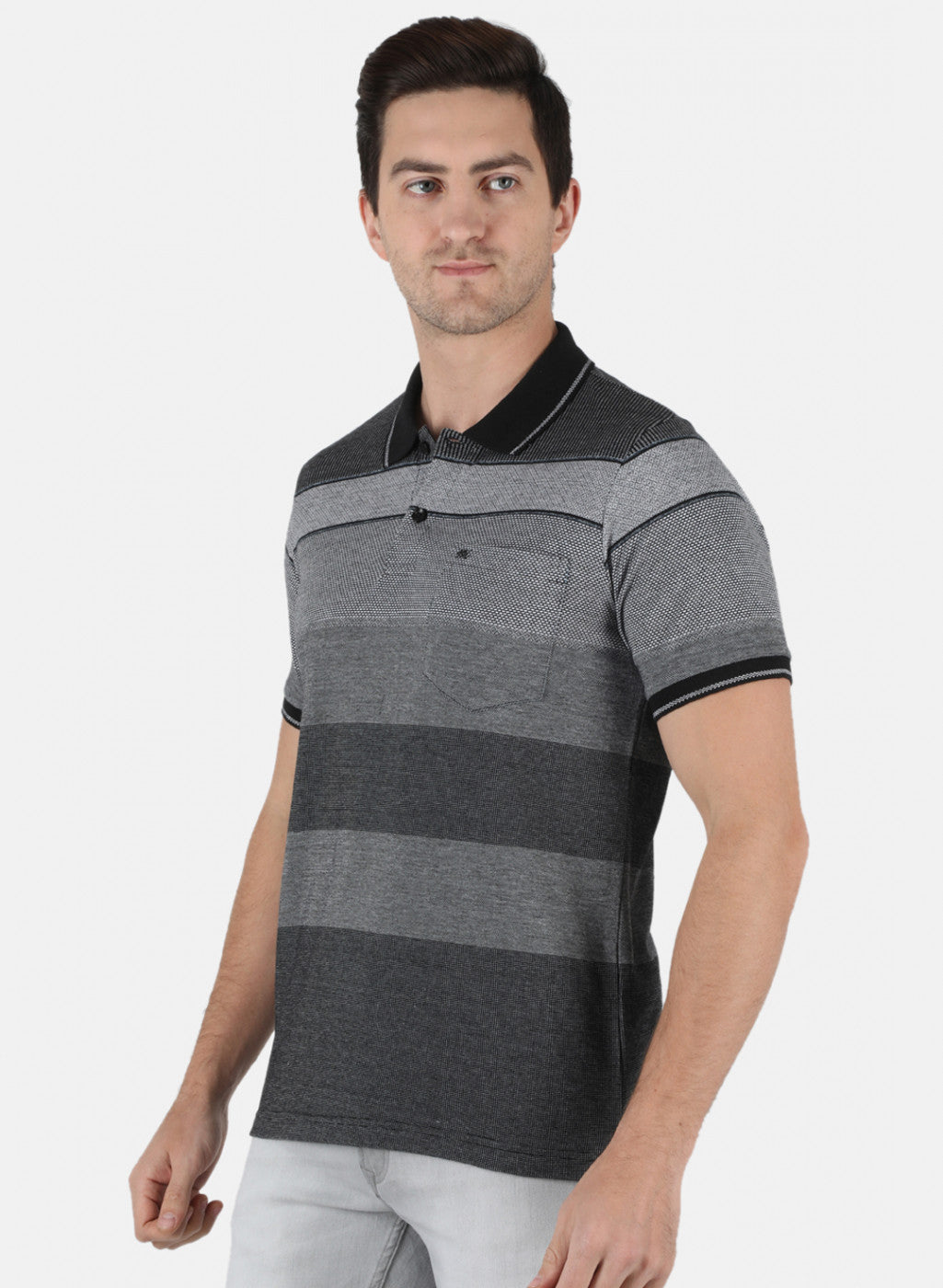 Men Black Stripe T-Shirt