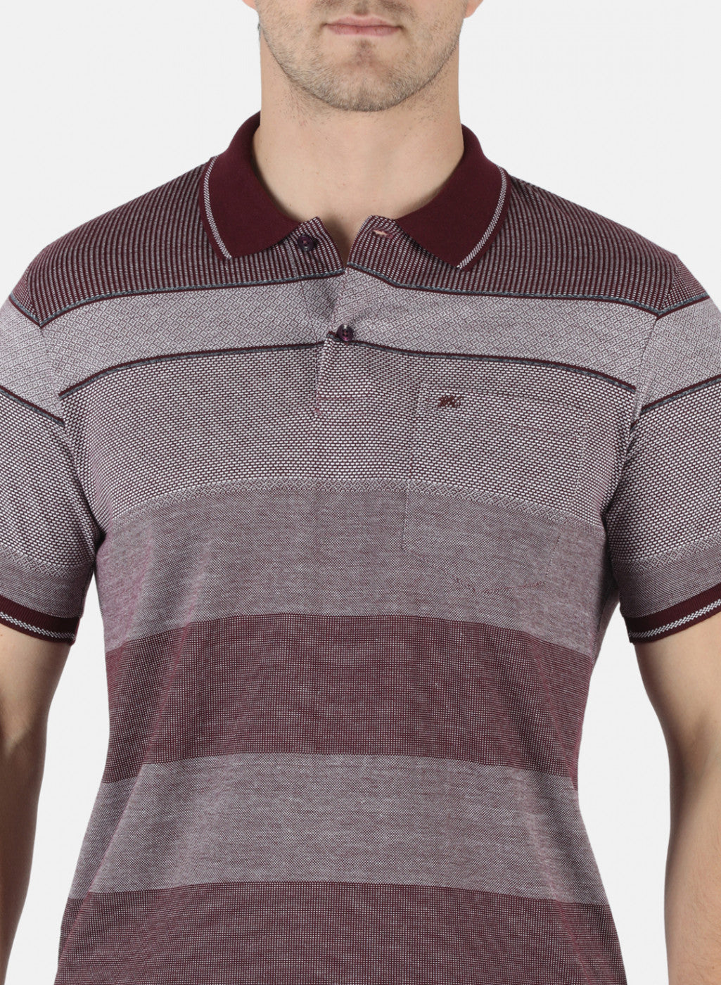 Men Maroon Stripe T-Shirt