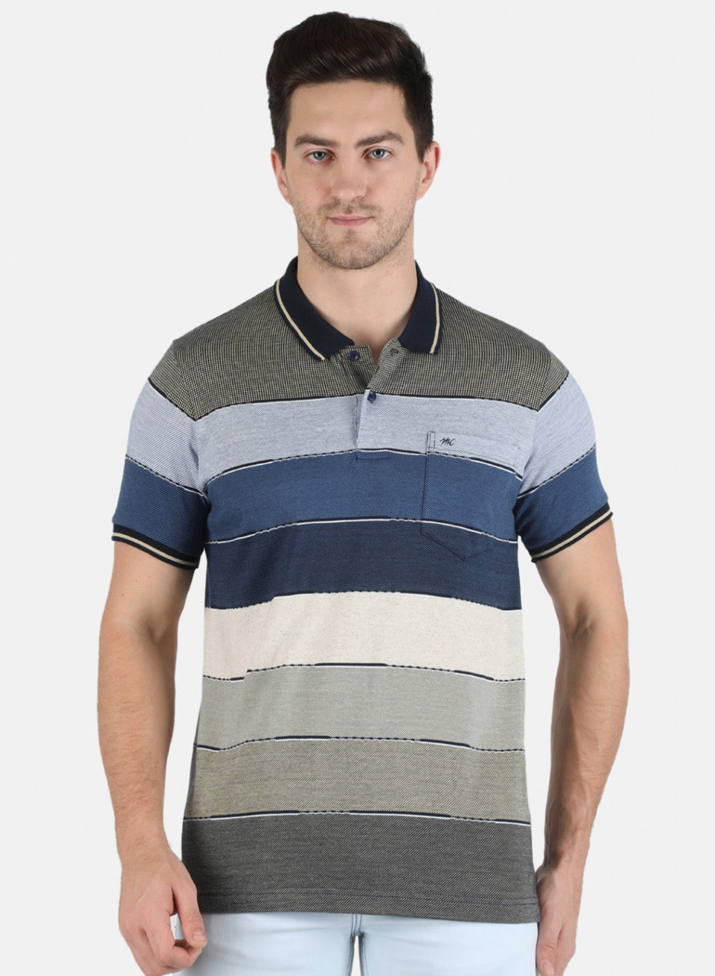 Men Multicolor Stripe T-Shirt