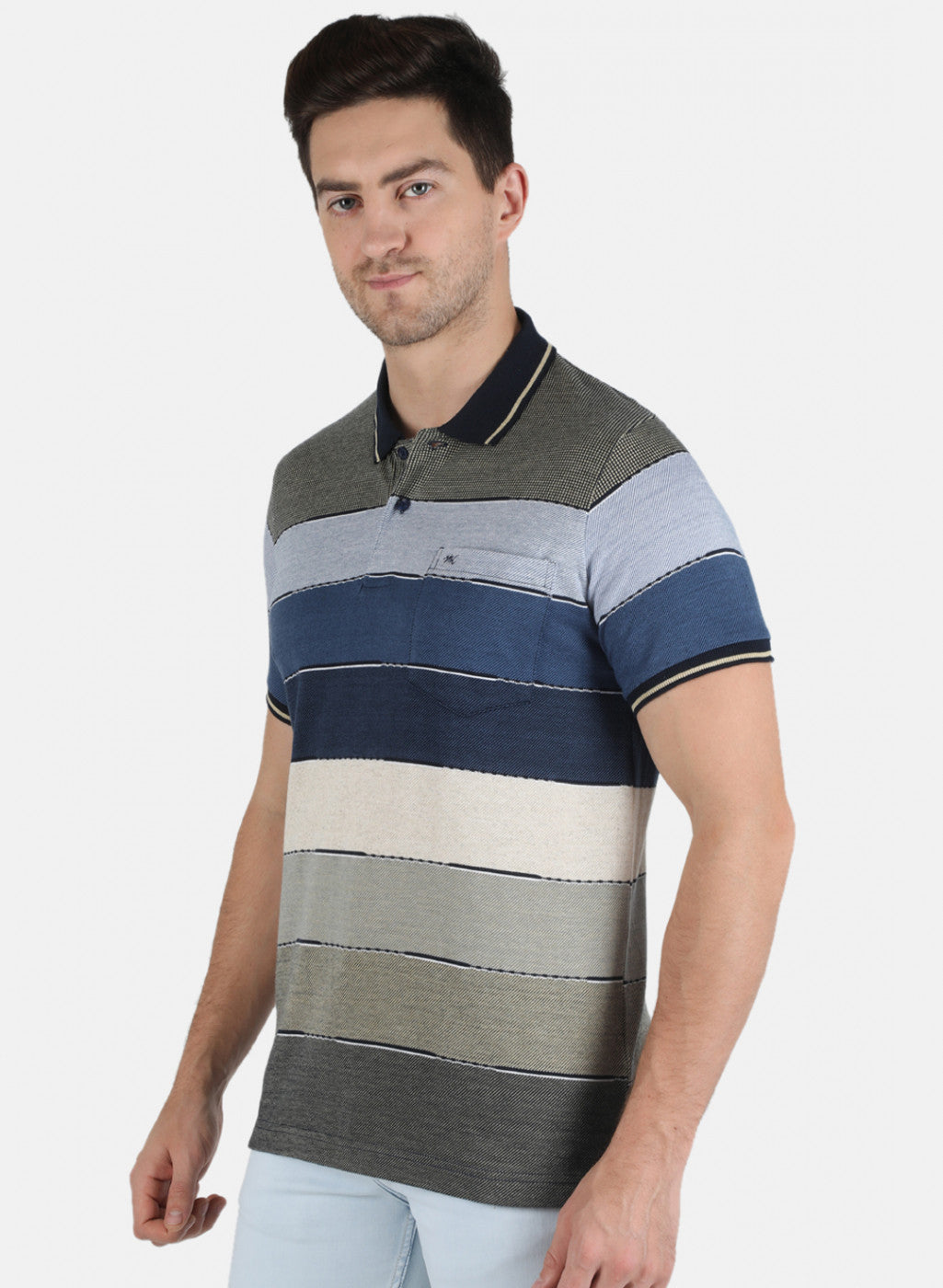 Men Multicolor Stripe T-Shirt