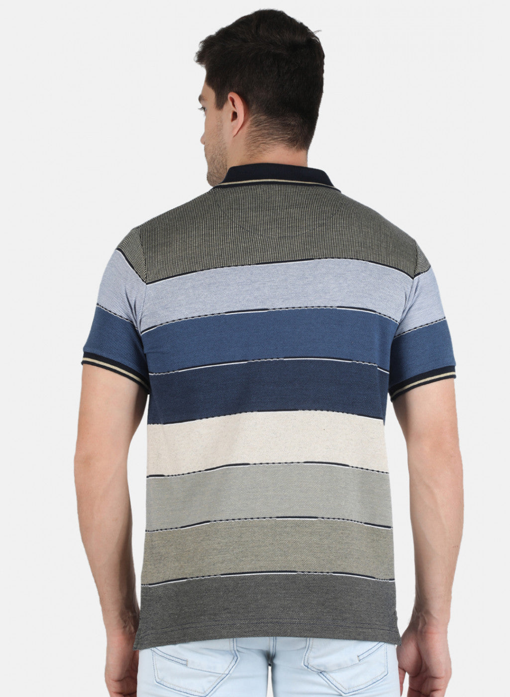 Men Multicolor Stripe T-Shirt