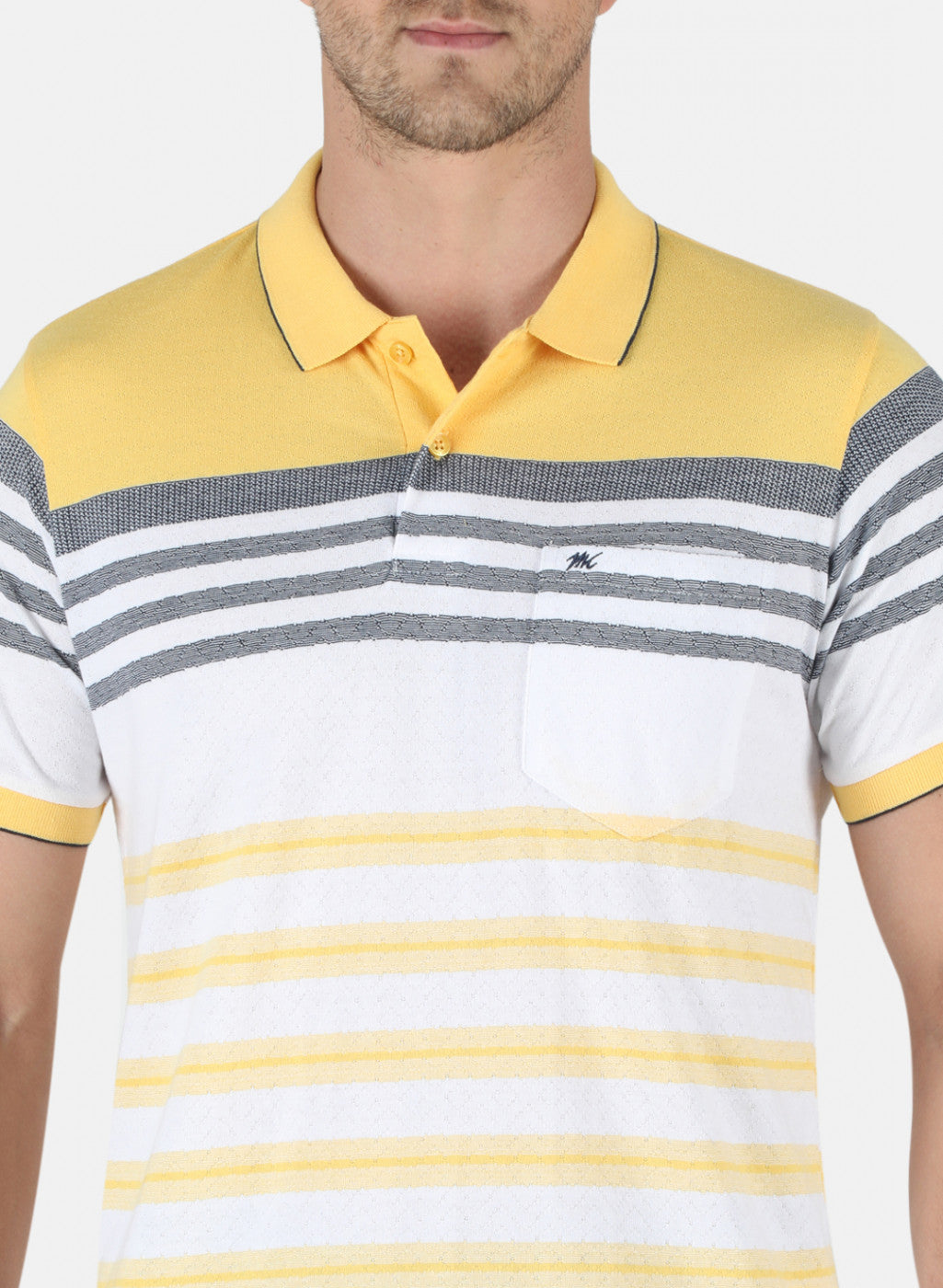 Men Yellow Stripe T-Shirt