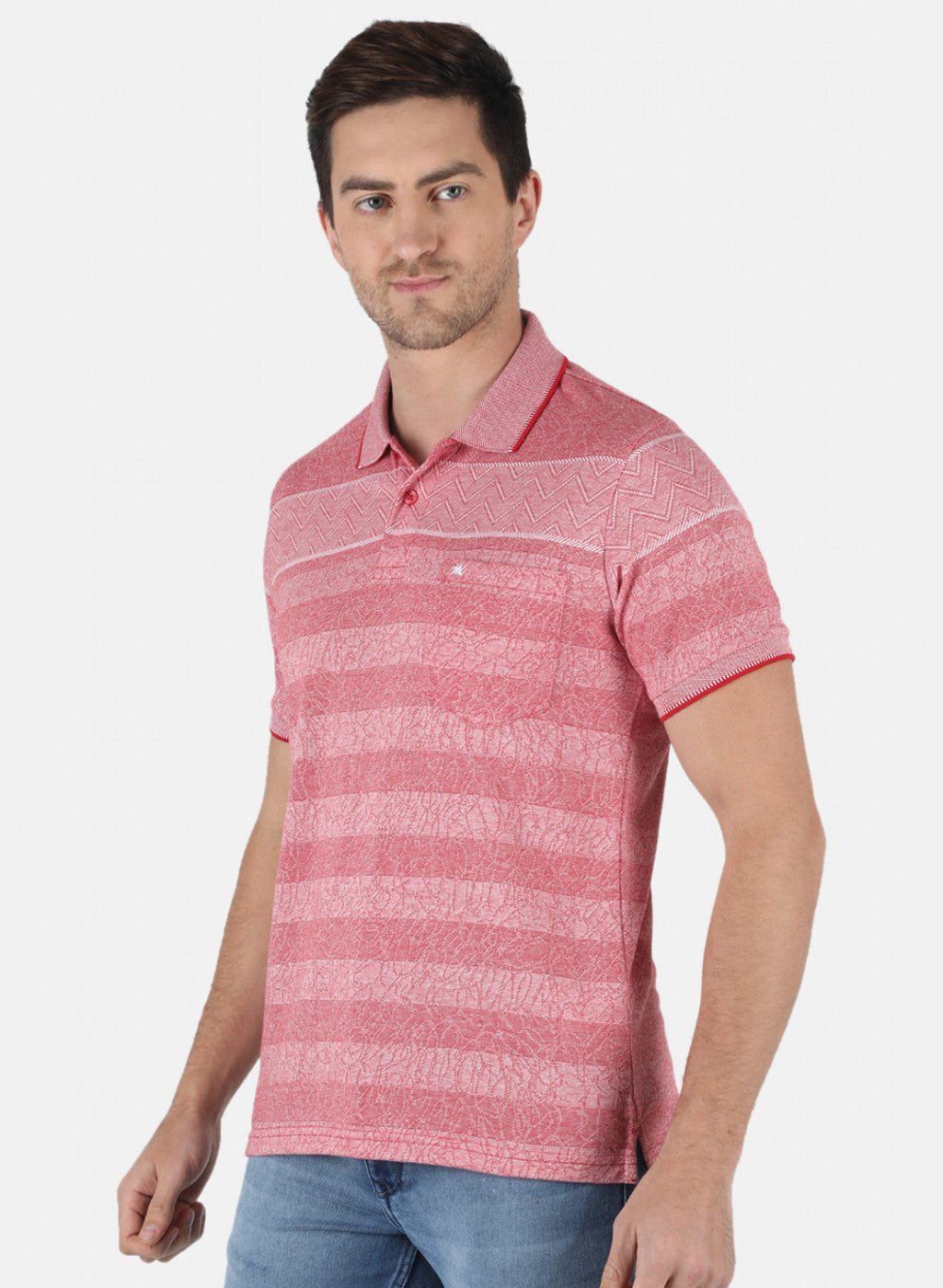 Men Red Stripe T-Shirt