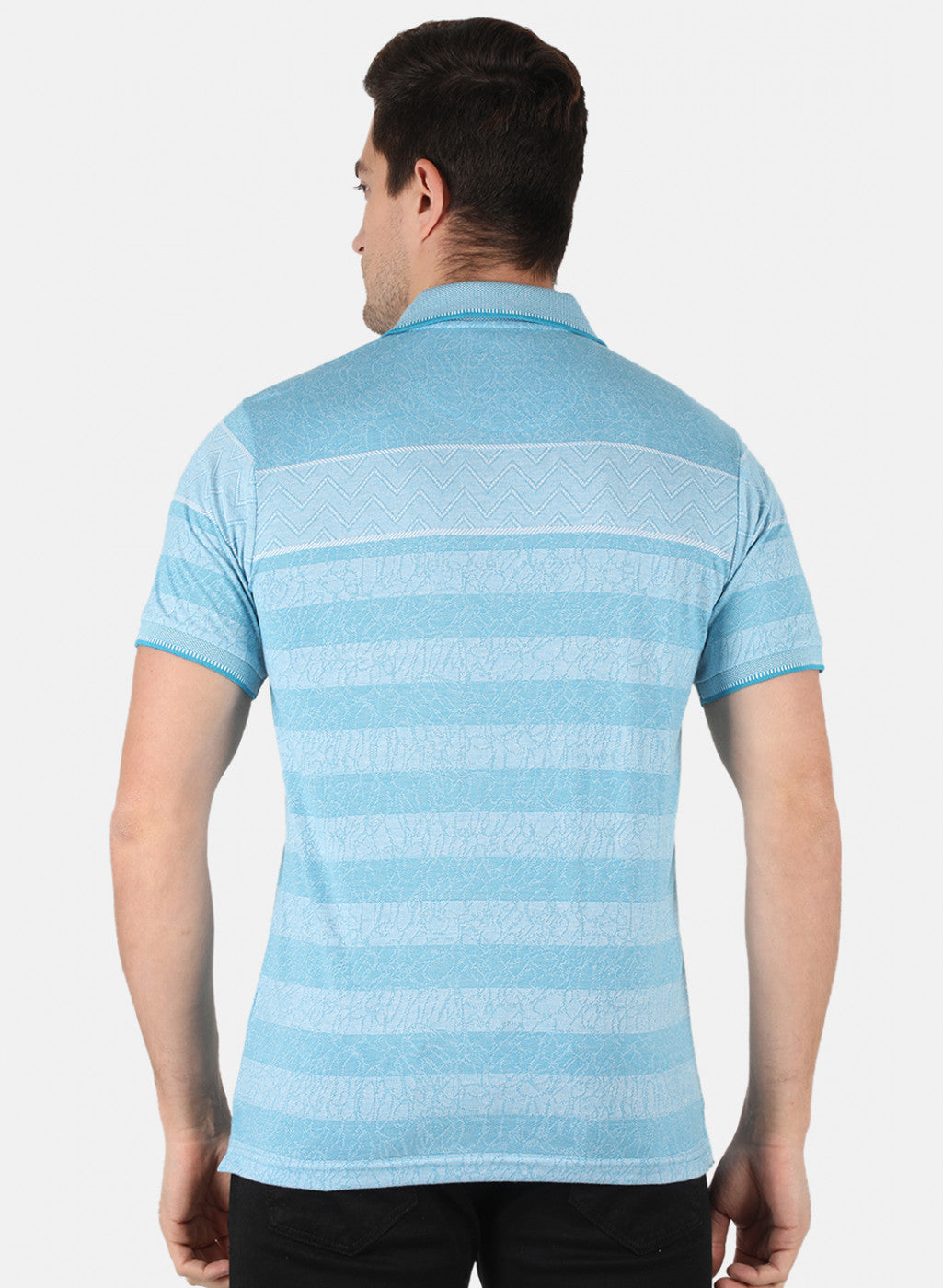 Men Blue Stripe T-Shirt