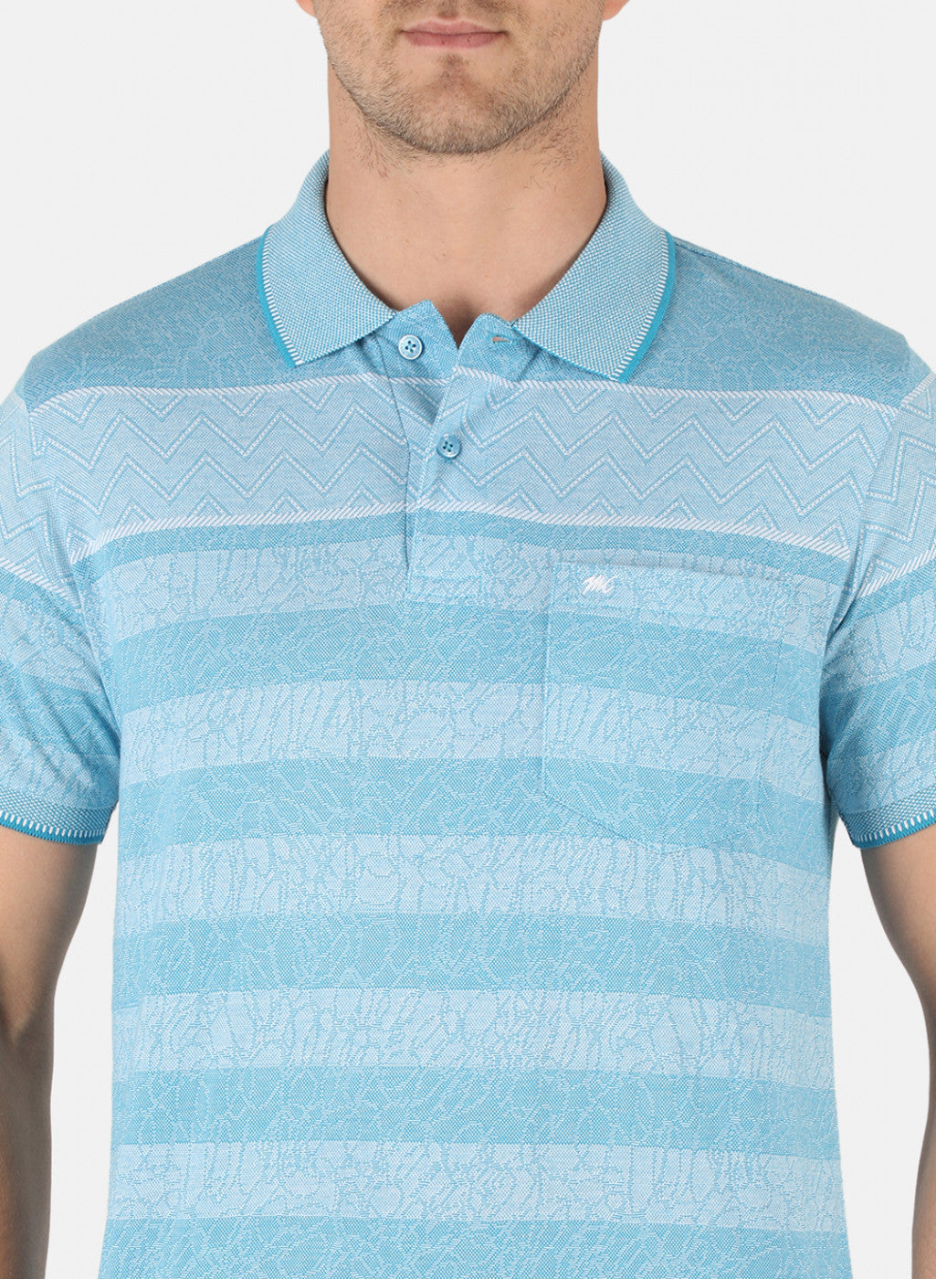 Men Blue Stripe T-Shirt