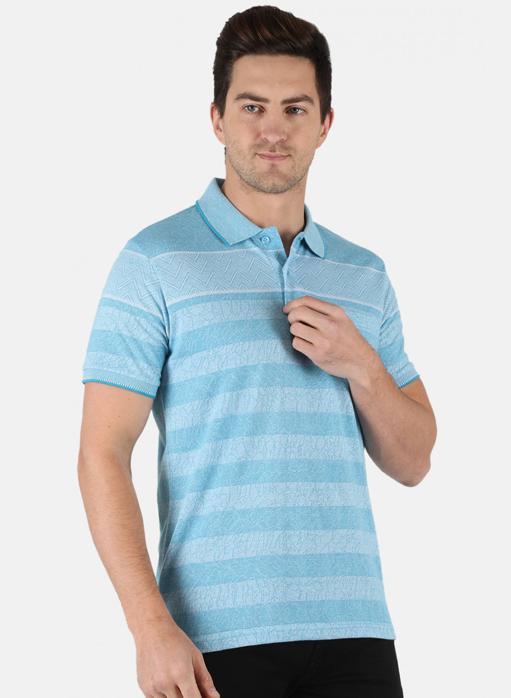 Men Blue Stripe T-Shirt