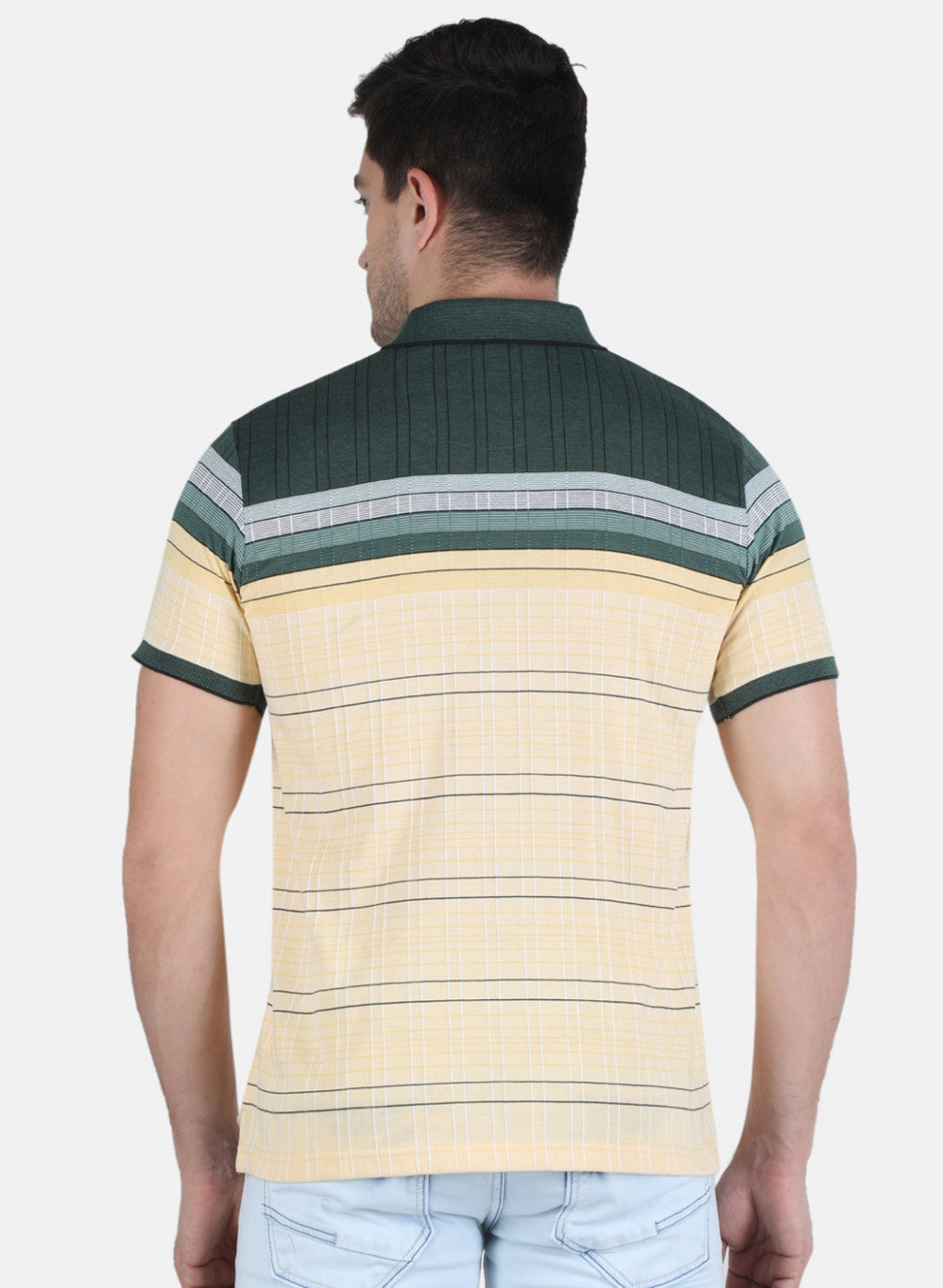 Men Yellow Stripe T-Shirt